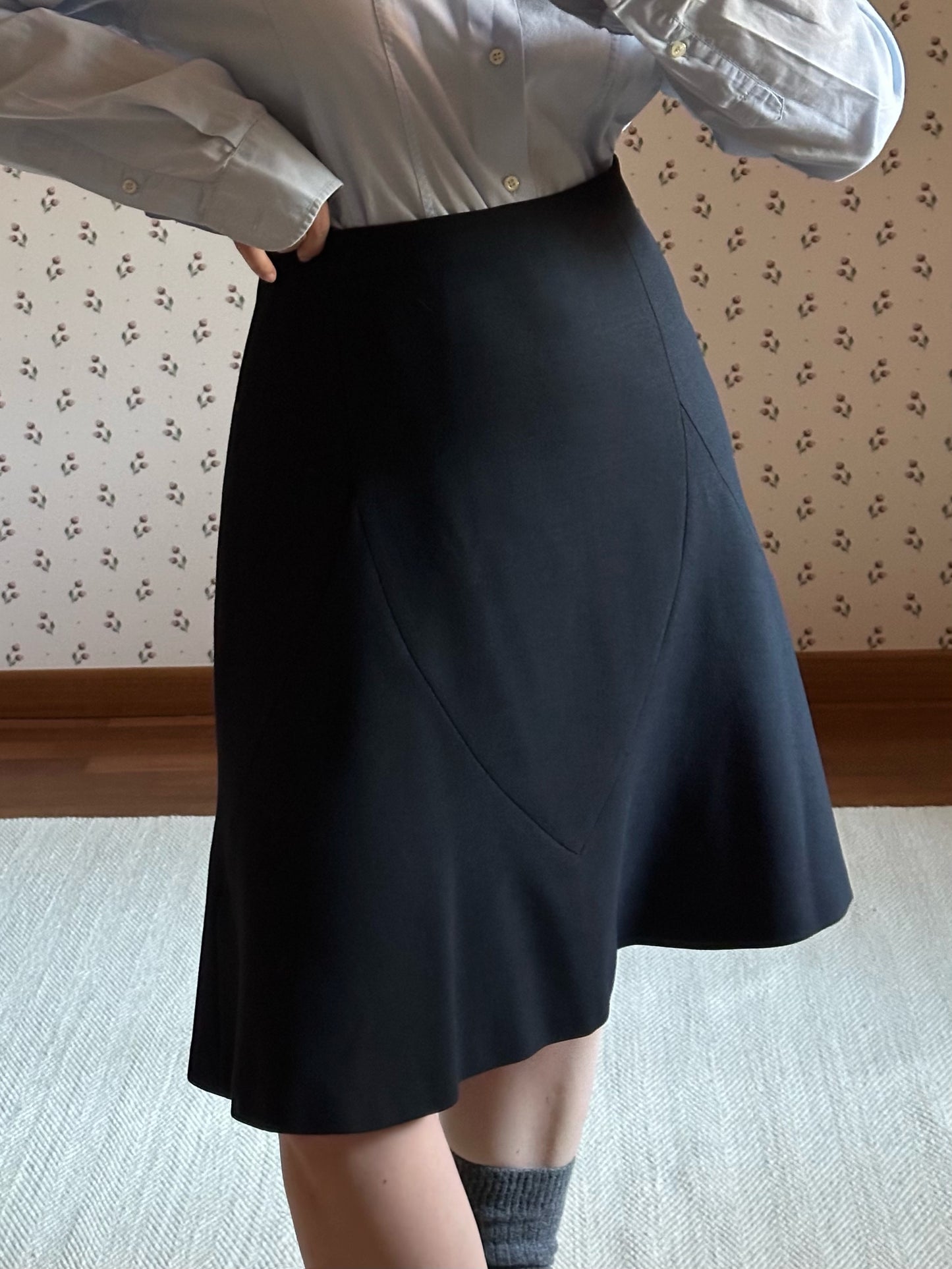 Vintage Burberry Blue Skirt