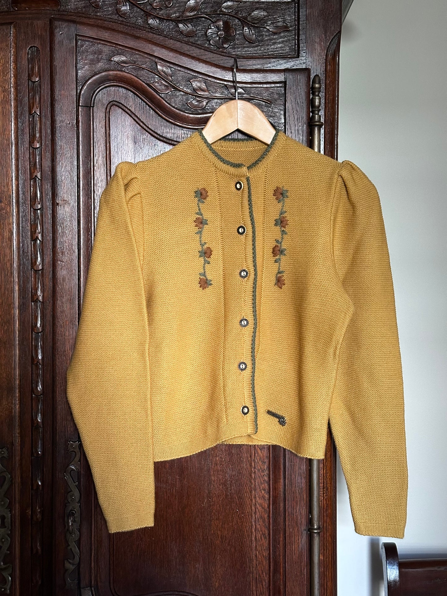 Austrian Yellow Wool Cardigan