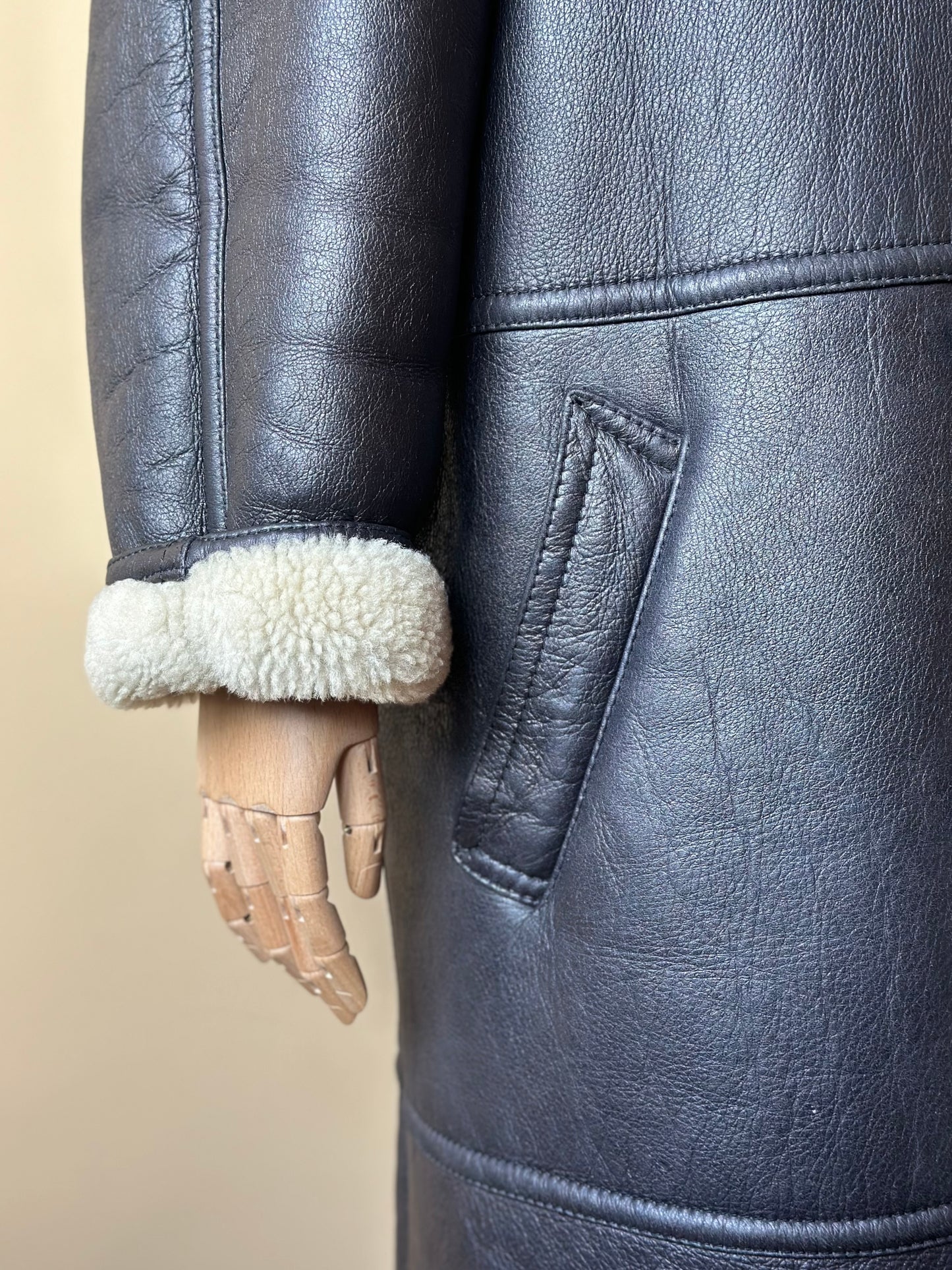Vintage Max Mara Long Shearling Coat