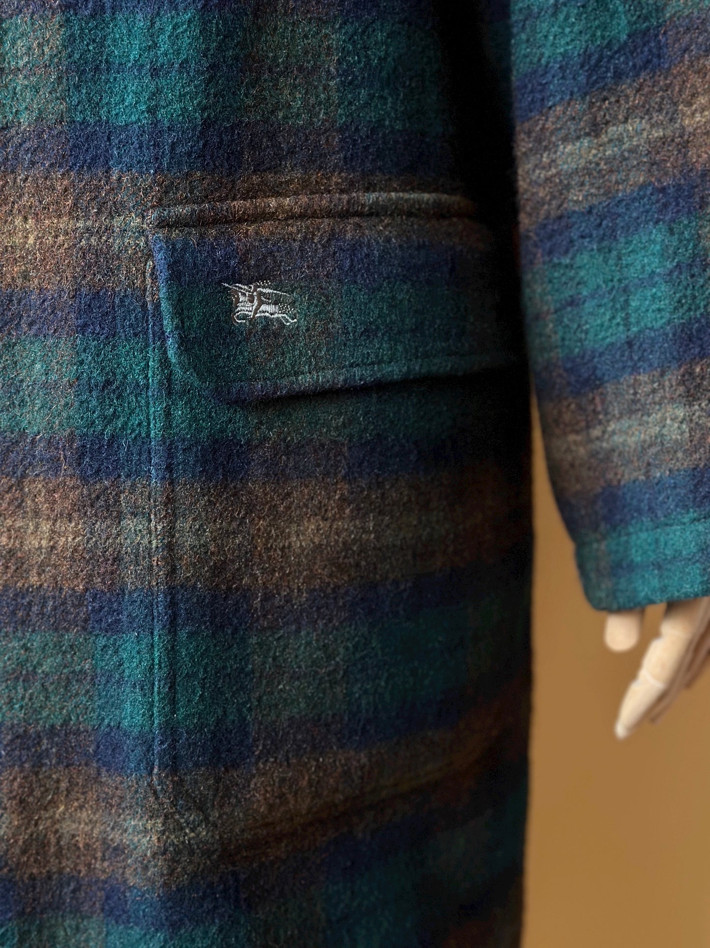 Vintage Burberry Checkered Woolen Coat