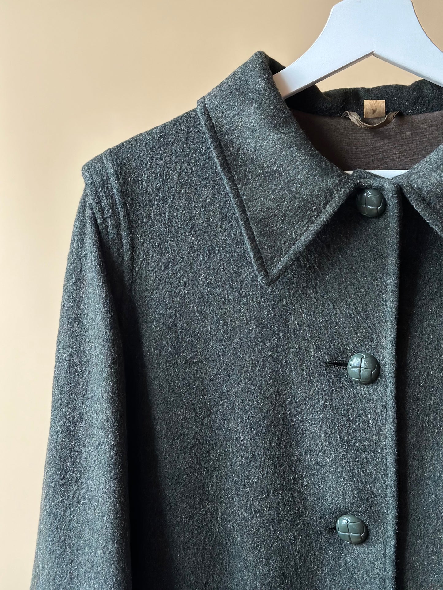 Vintage Green Loden Coat by Marella