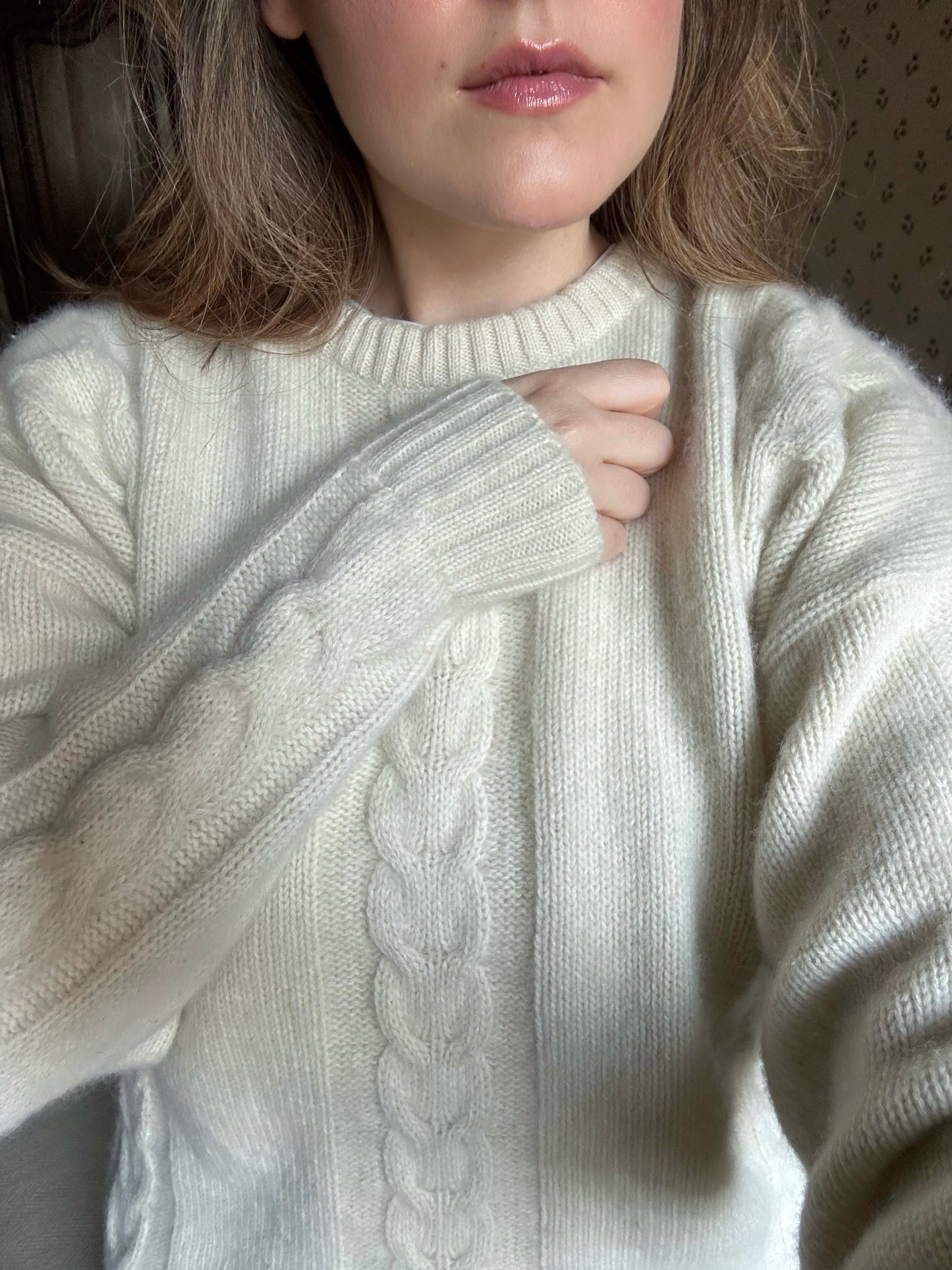 Lambswool & Angora Milk White Sweater