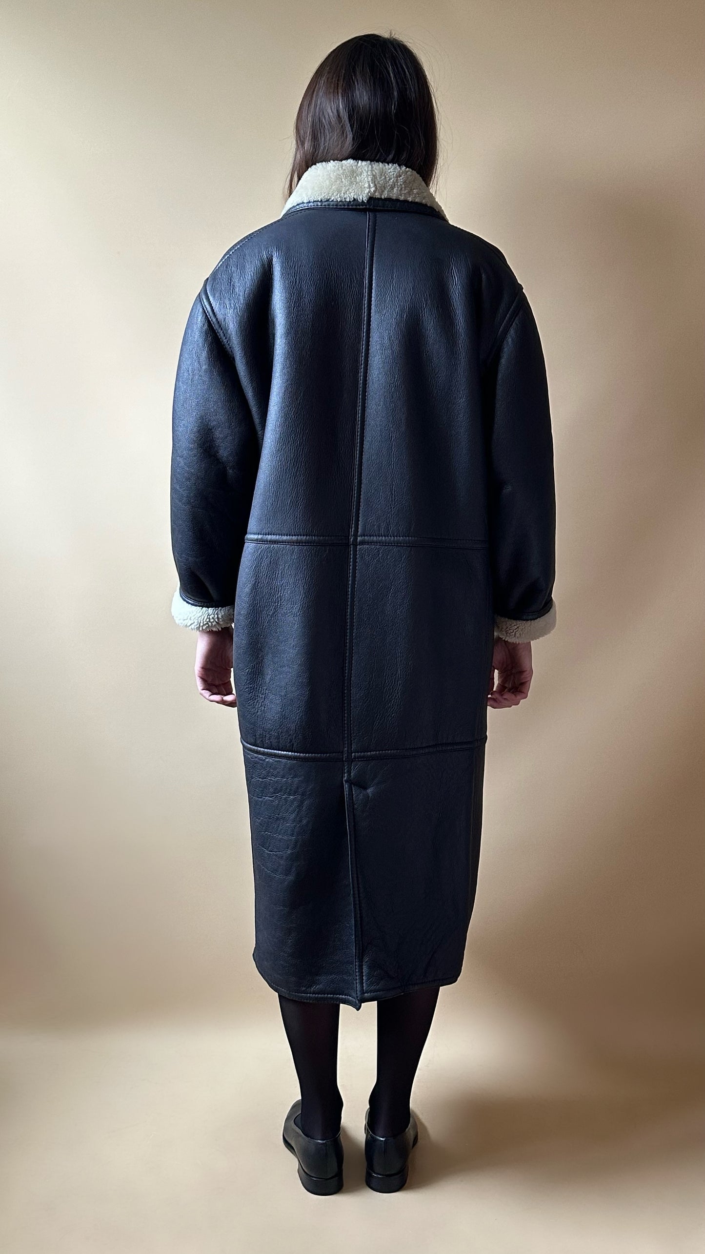 Vintage Max Mara Long Shearling Coat