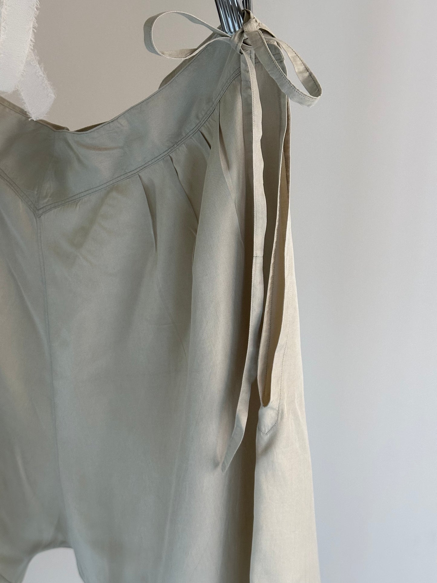 Pure Silk Beige Shorts