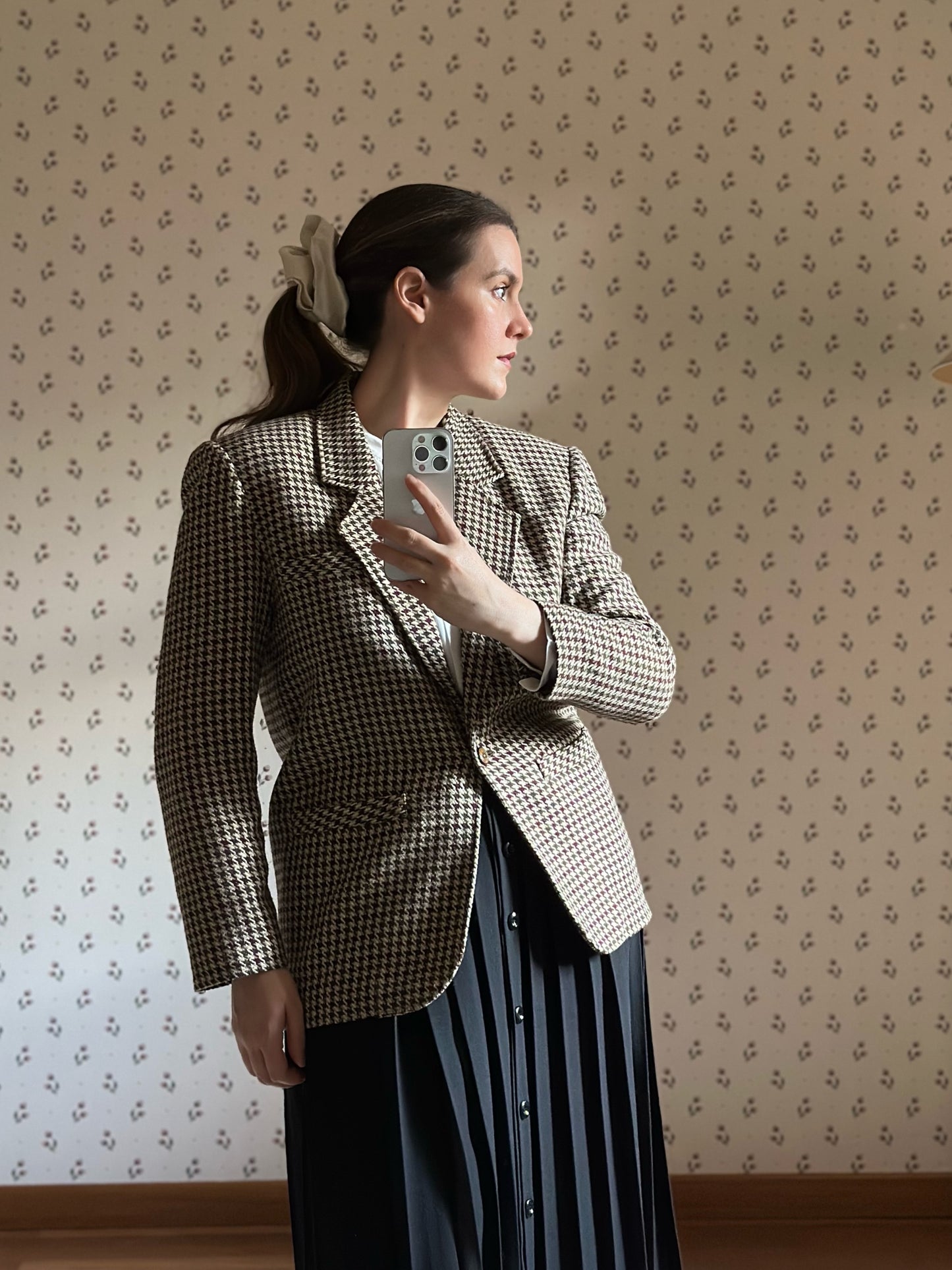 Vintage Pied-de-poule Wool Blazer