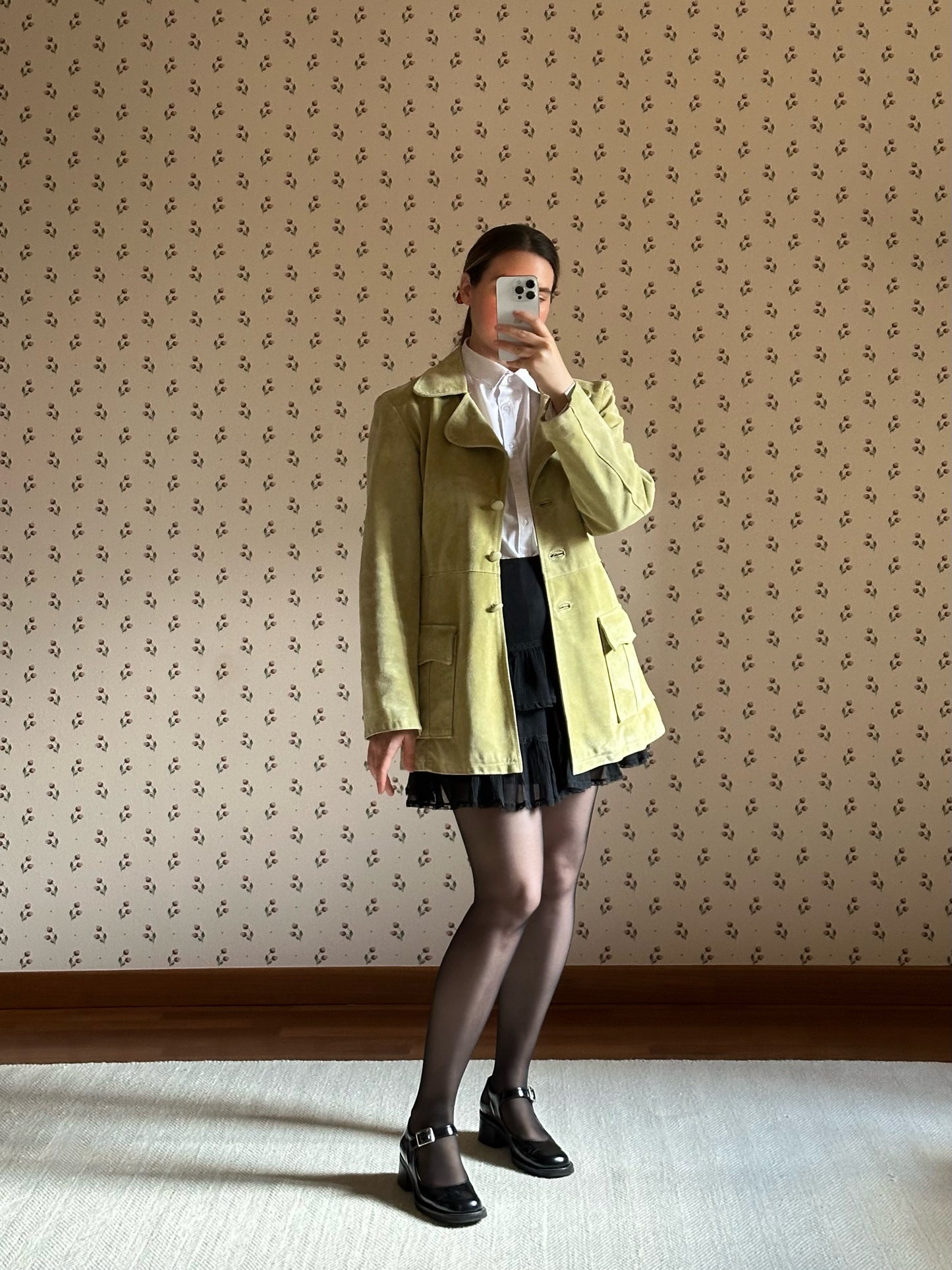 Vintage Pistachio Suede Jacket