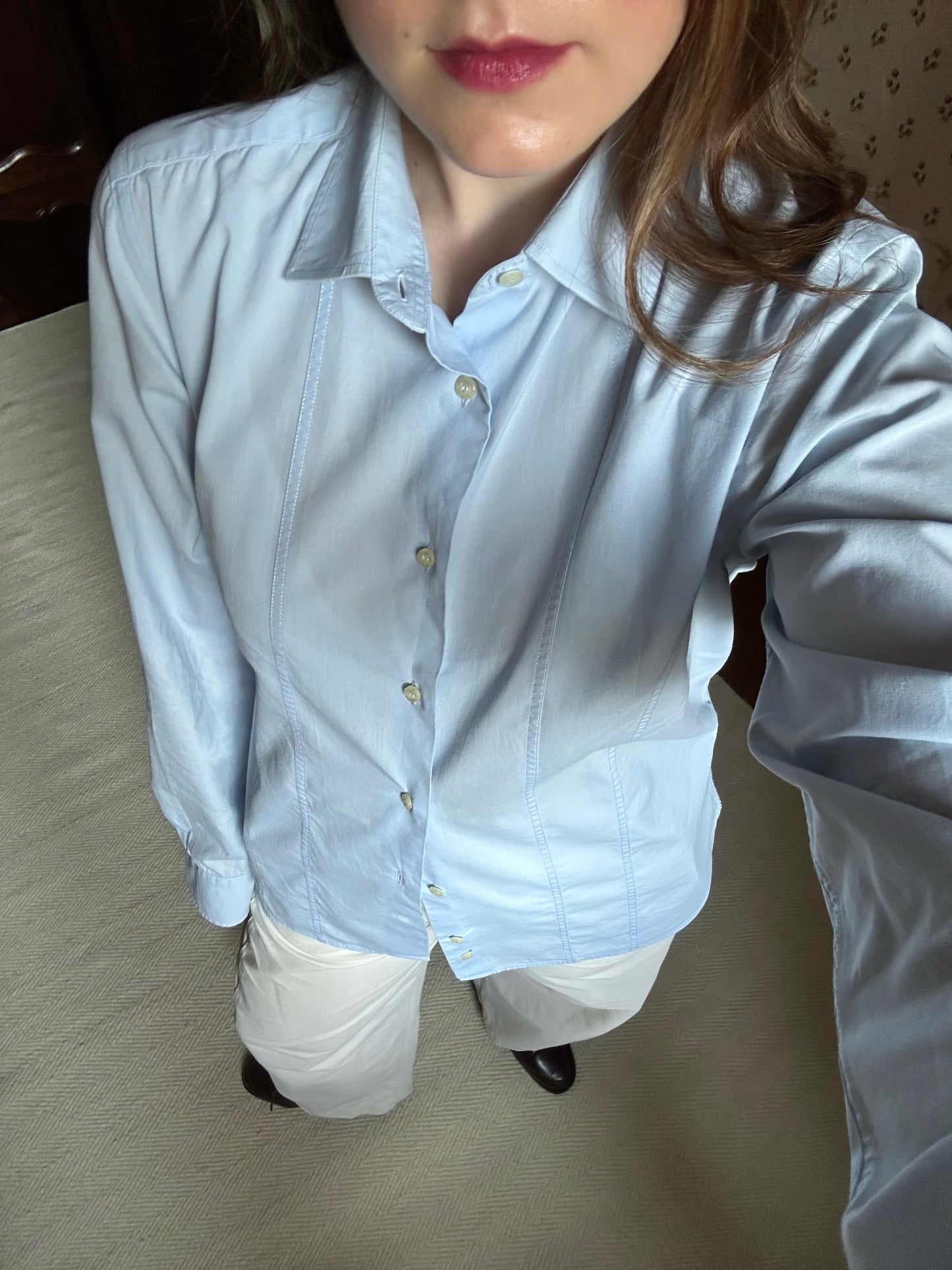 Vintage Light Blue Cotton Shirt