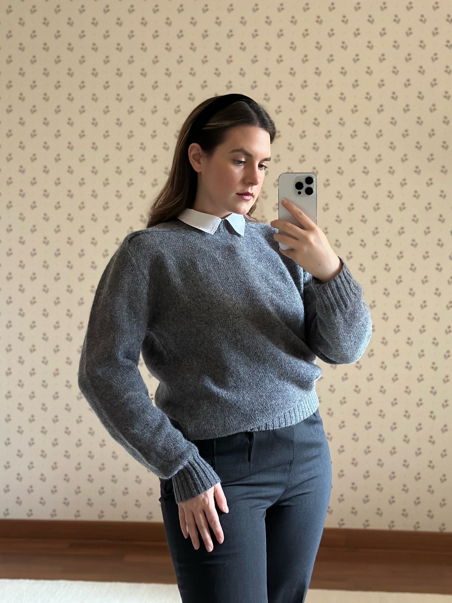 Shetland Wool Gray Sweater