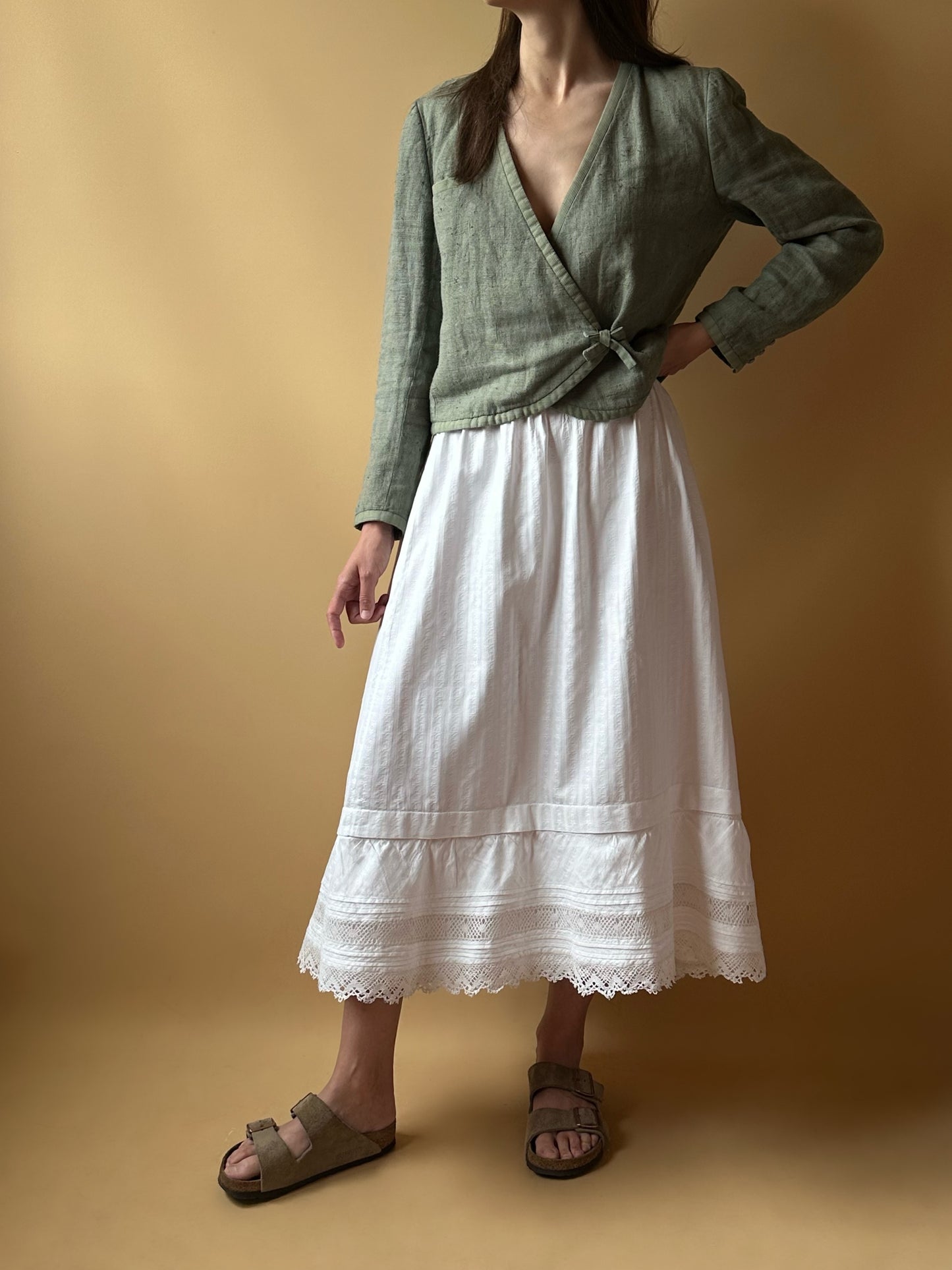 Vintage Valentino Wrap-Up Linen Jacket