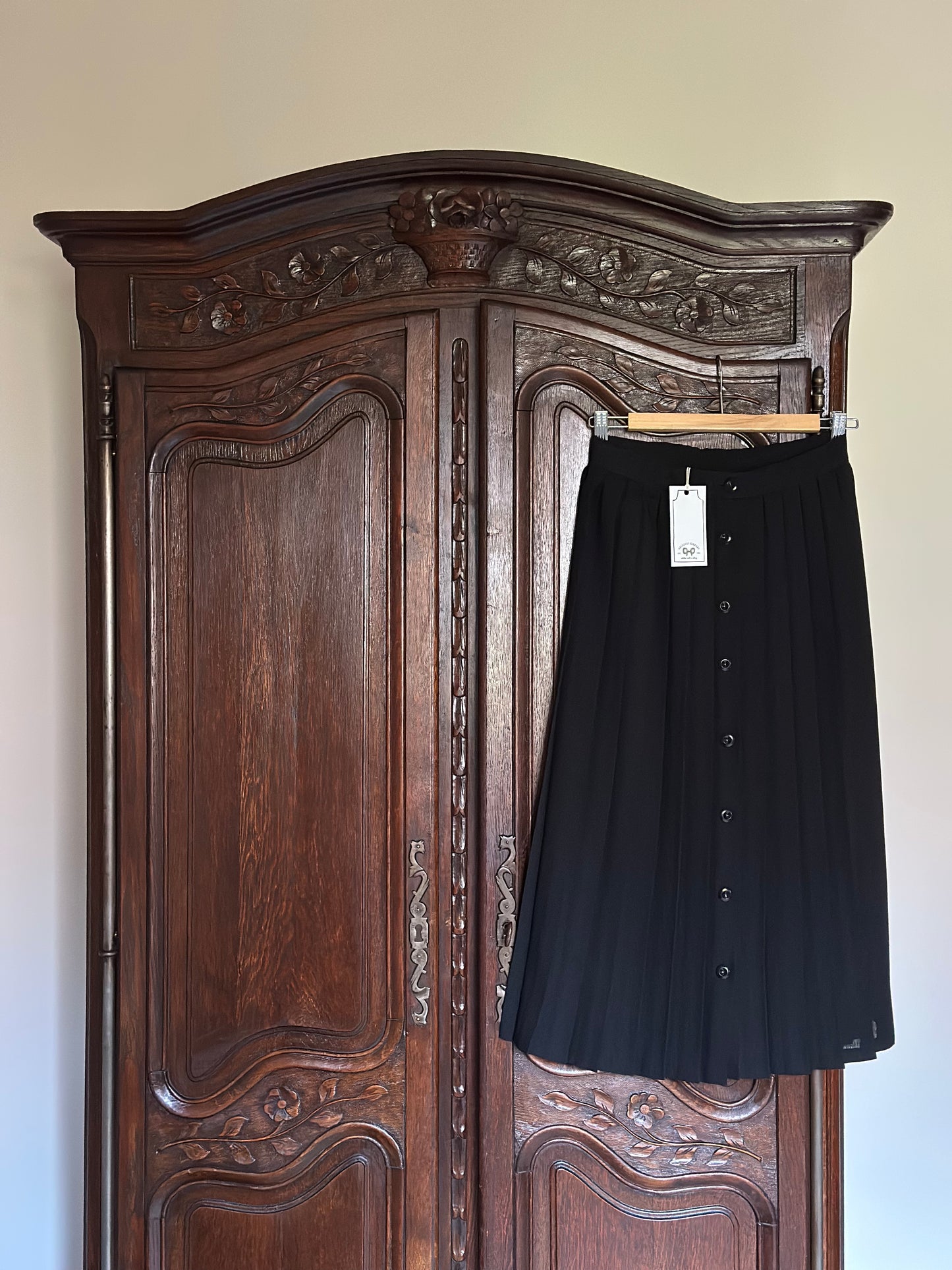 Vintage Midi Navy Blue Skirt