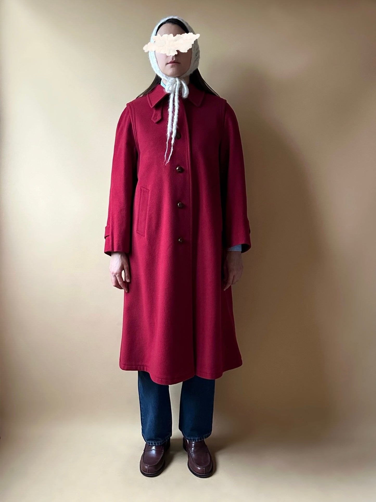 Vintage Red Loden Coat