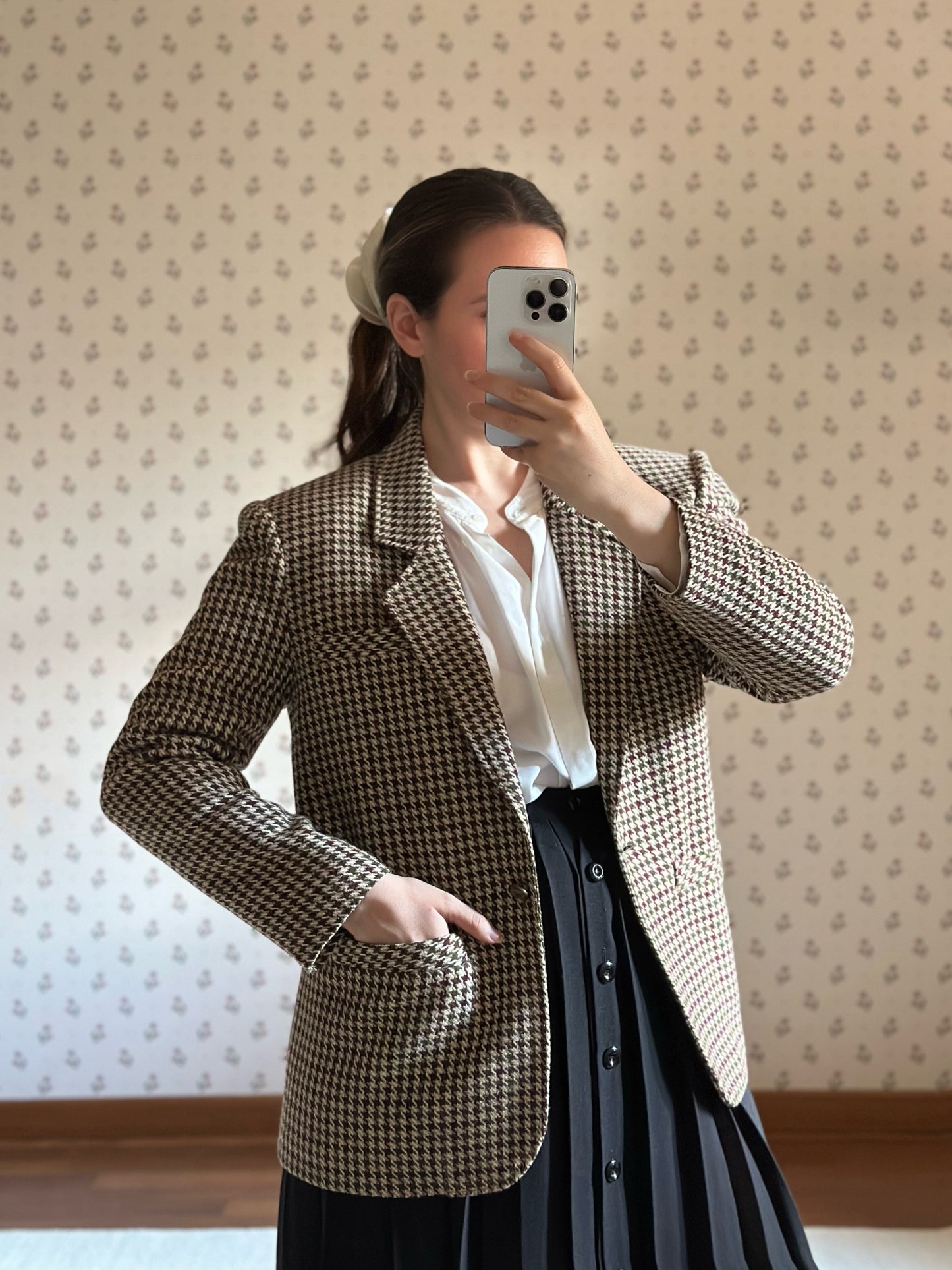 Vintage Pied-de-poule Wool Blazer
