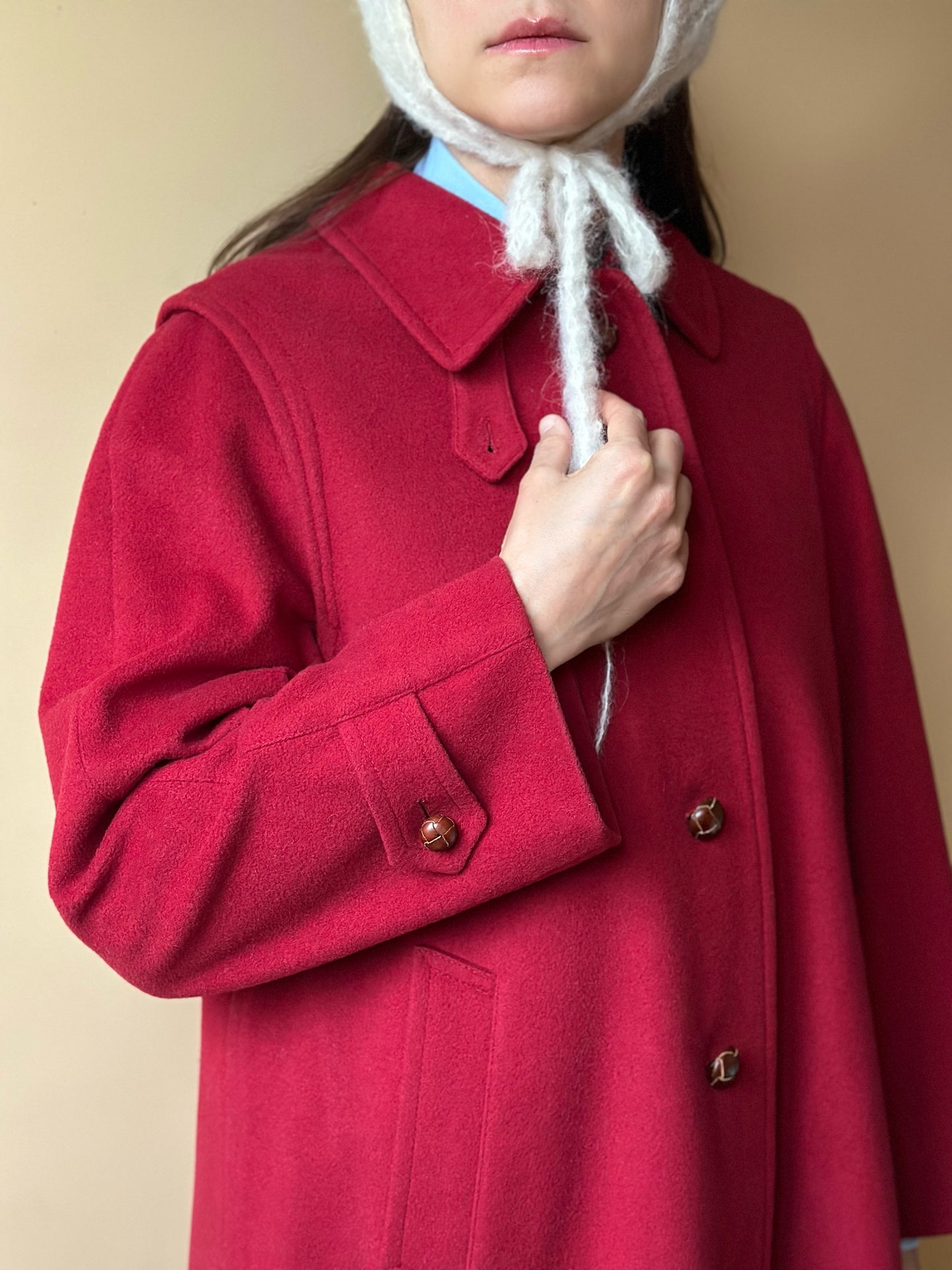 Vintage Red Loden Coat