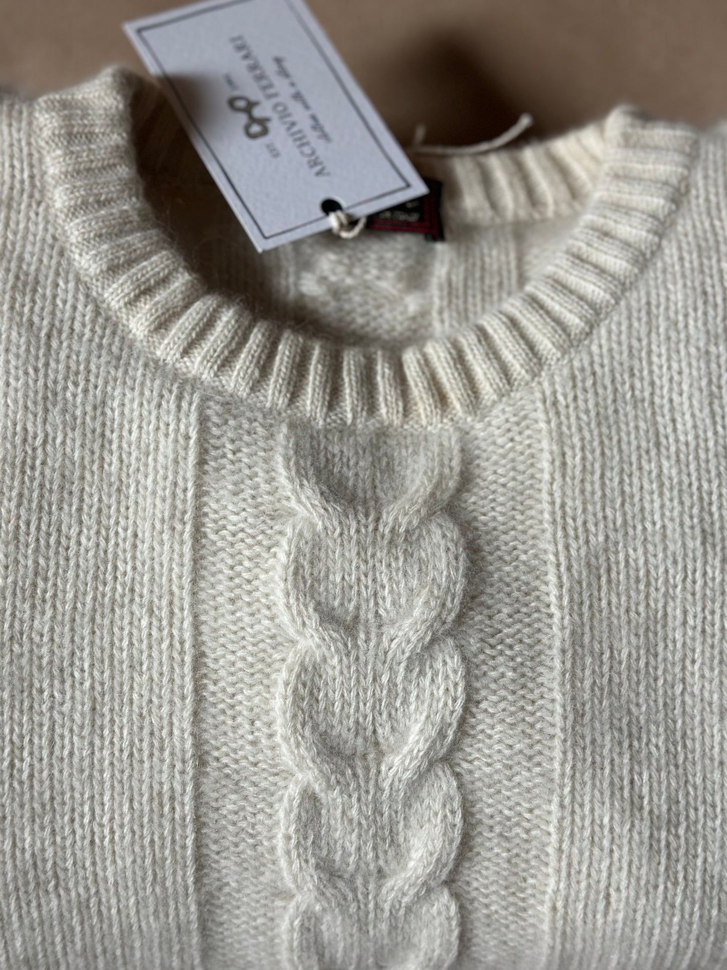 Lambswool & Angora Milk White Sweater