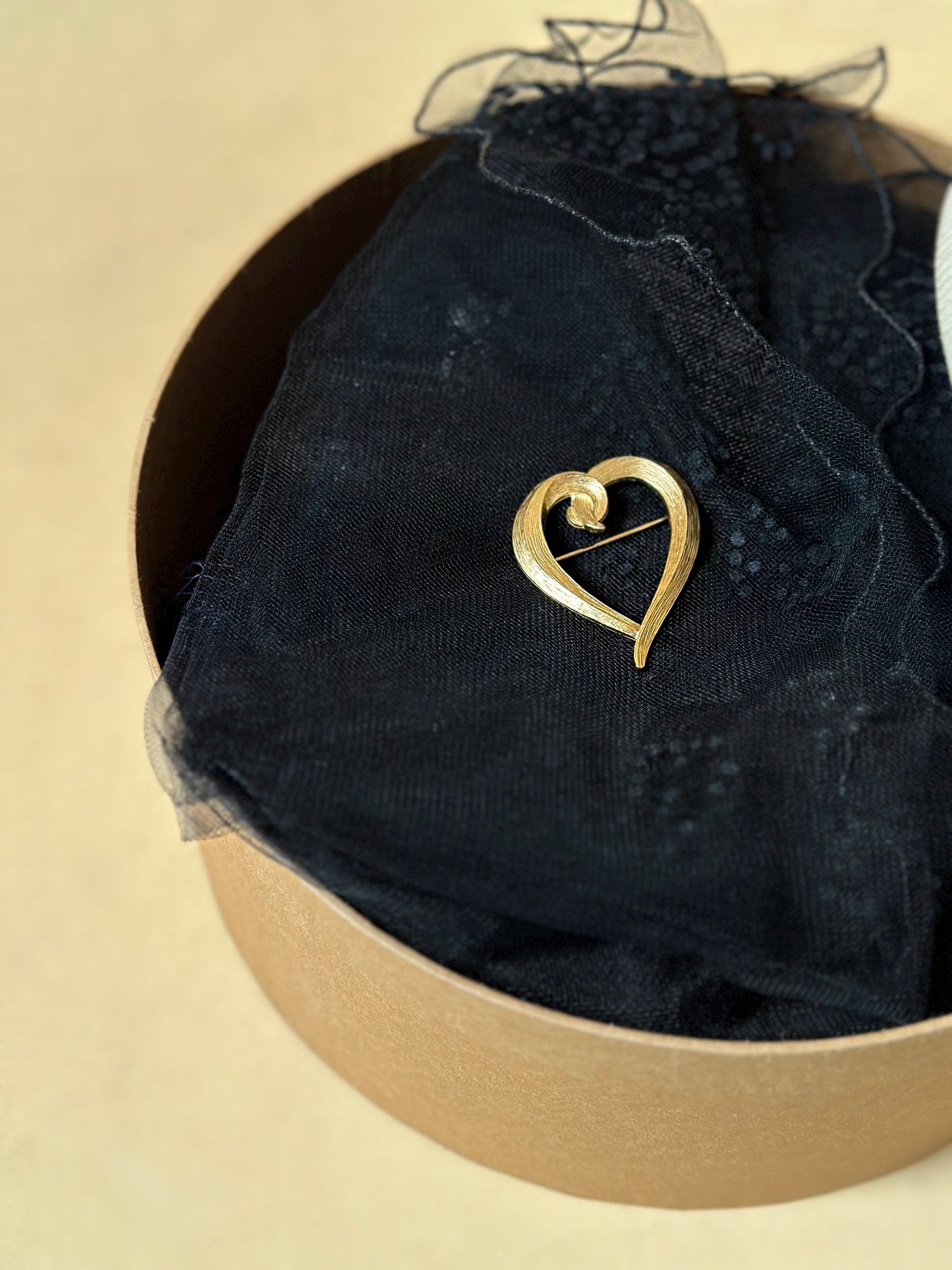 Vintage Heart-Shaped Jacques Esterel Paris Brooch