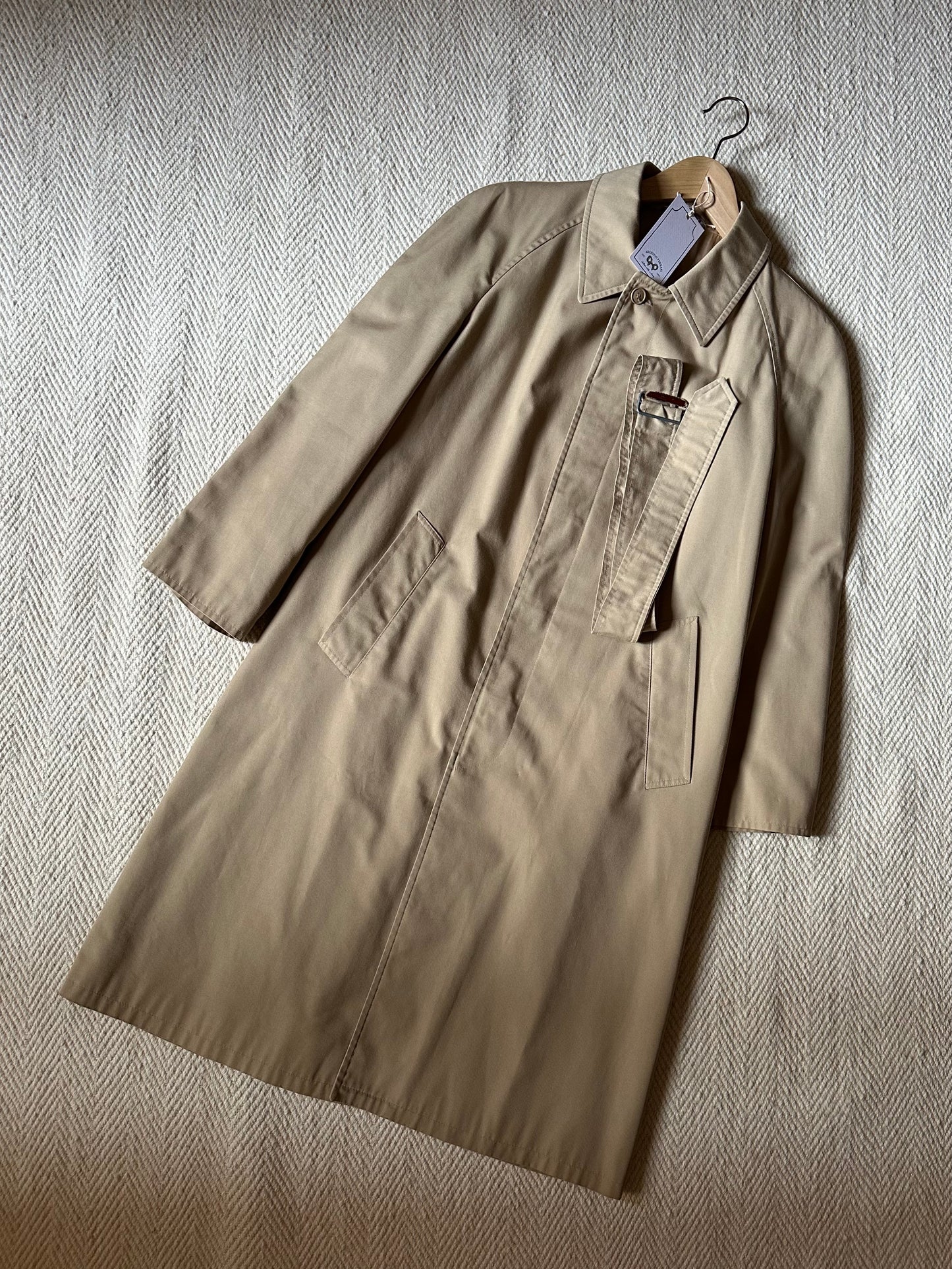 Vintage Beige Belted Trench Coat
