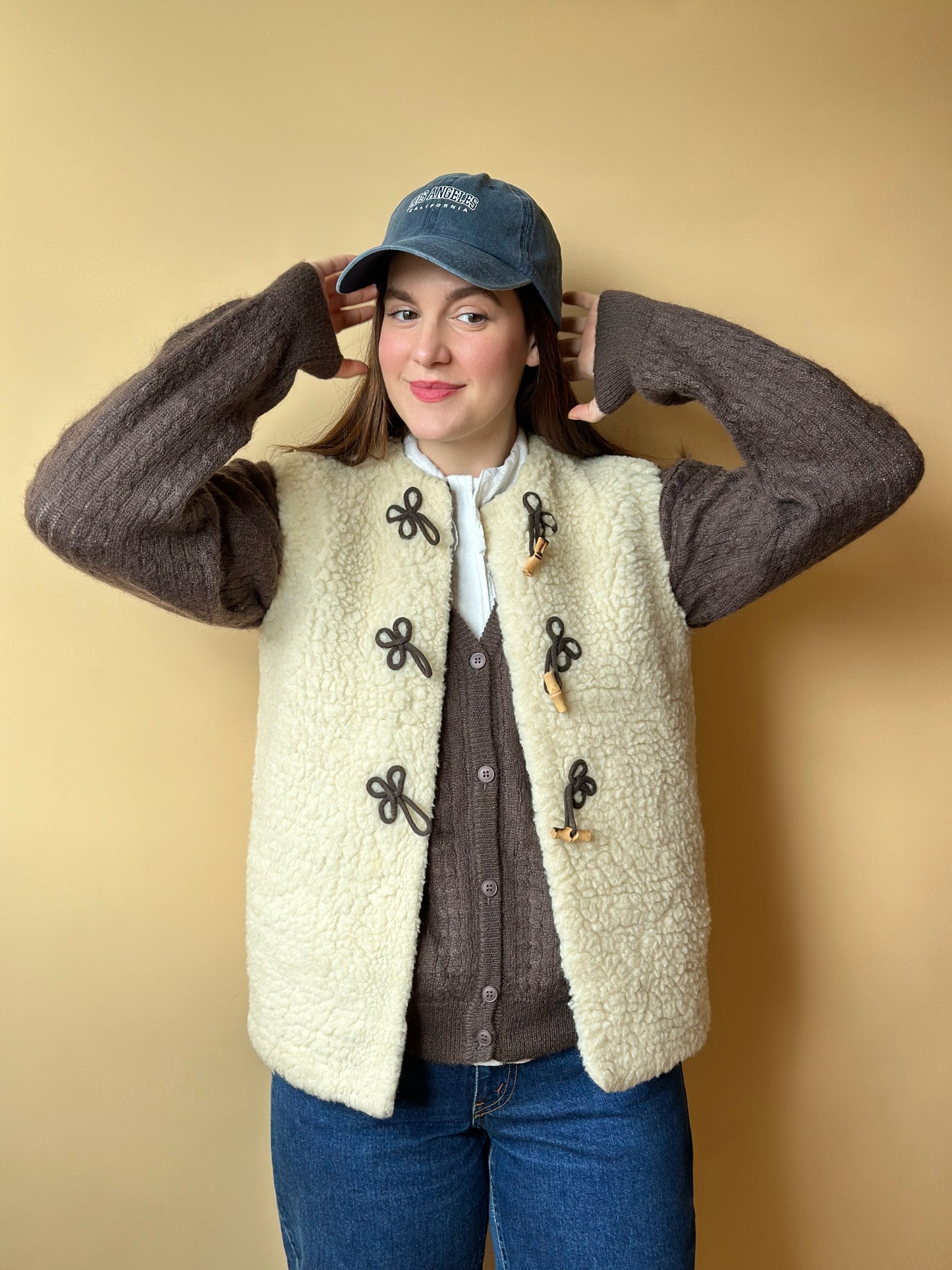 Vintage Faux Shearling Vest