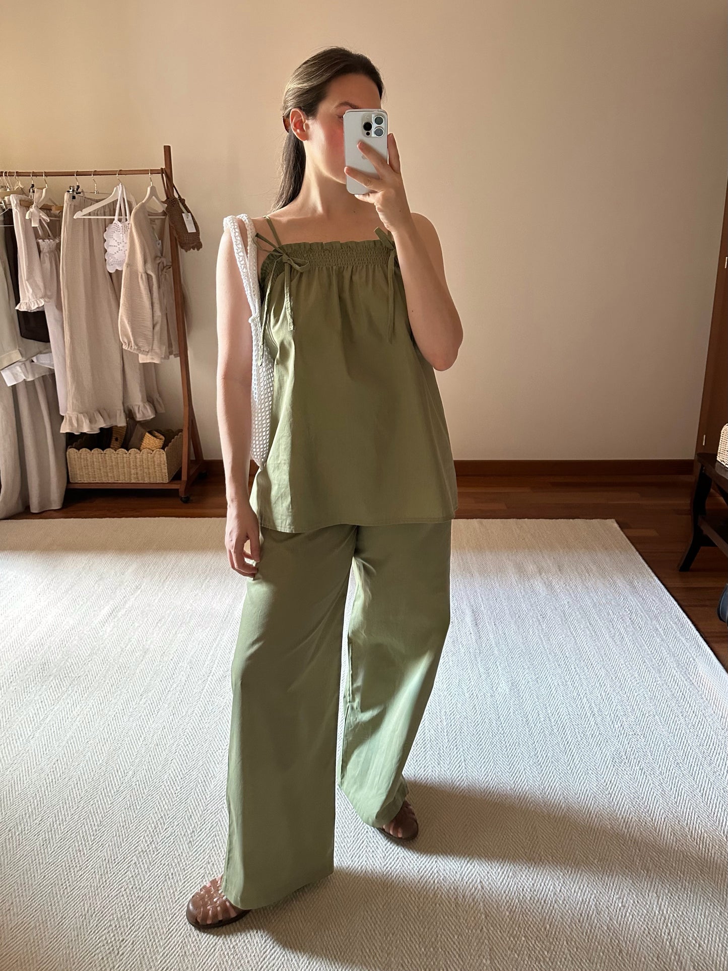 Green Cotton Trousers