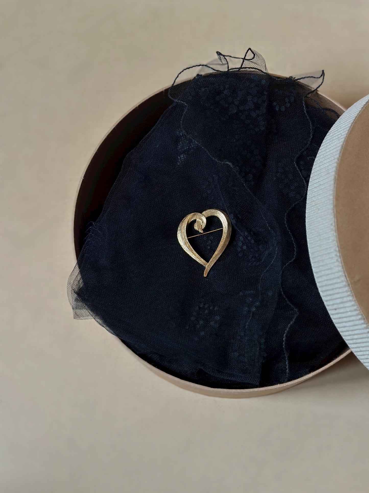Vintage Heart-Shaped Jacques Esterel Paris Brooch