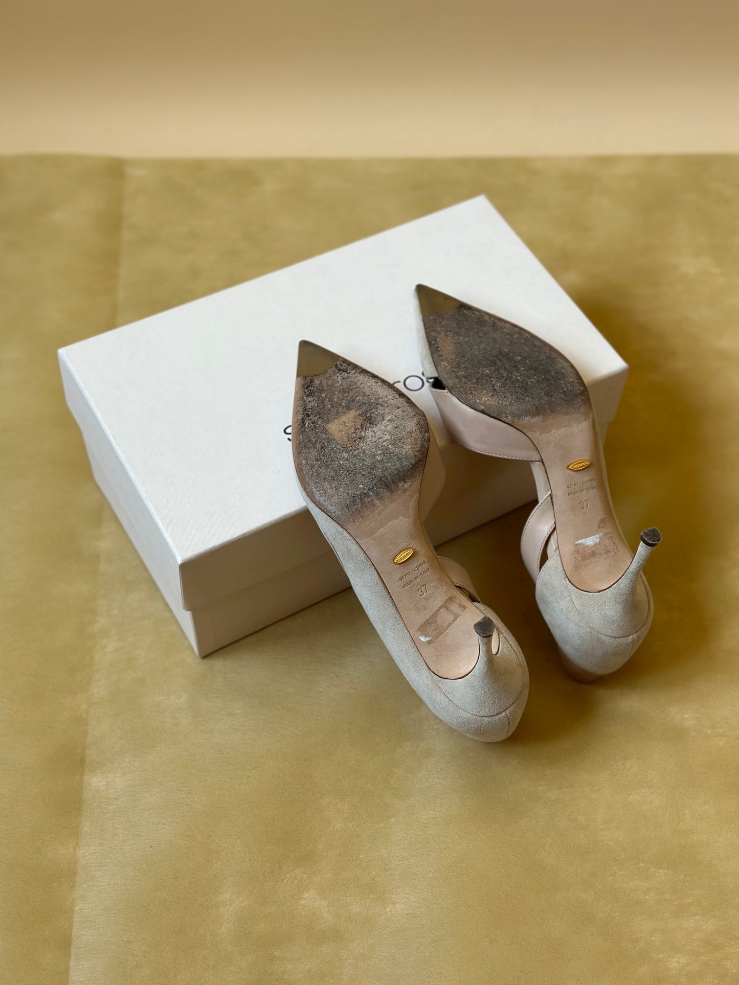 Vintage Sergio Rossi Nude Pumps