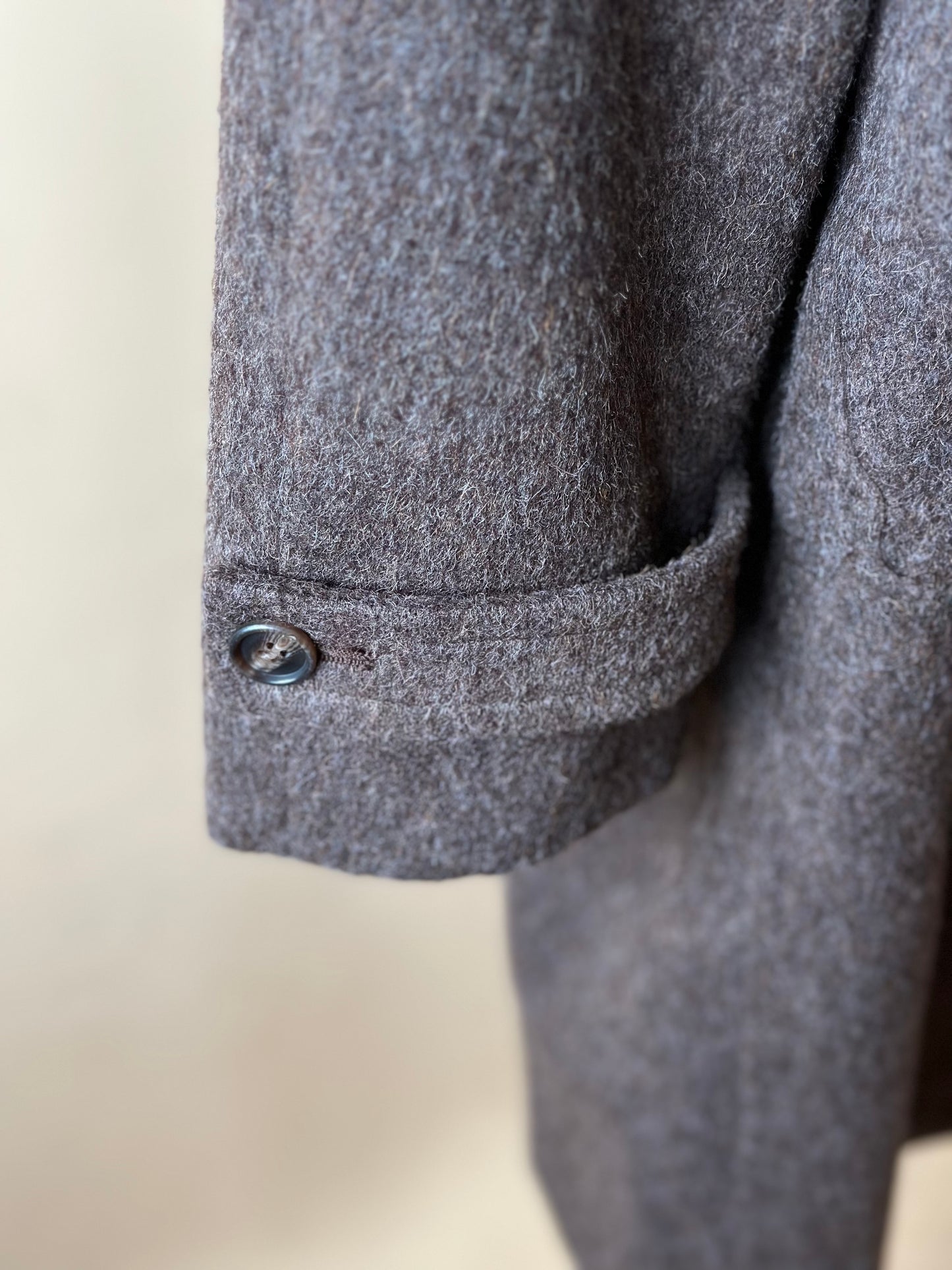 Vintage Brown Short Loden Coat