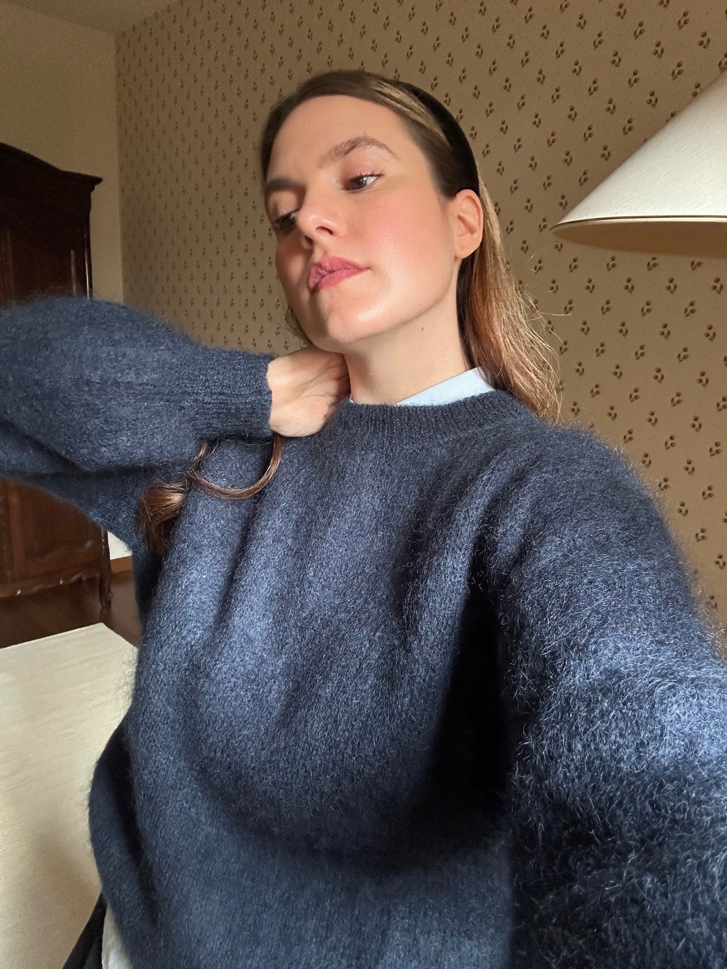 Mohair Navy Blue Sweater