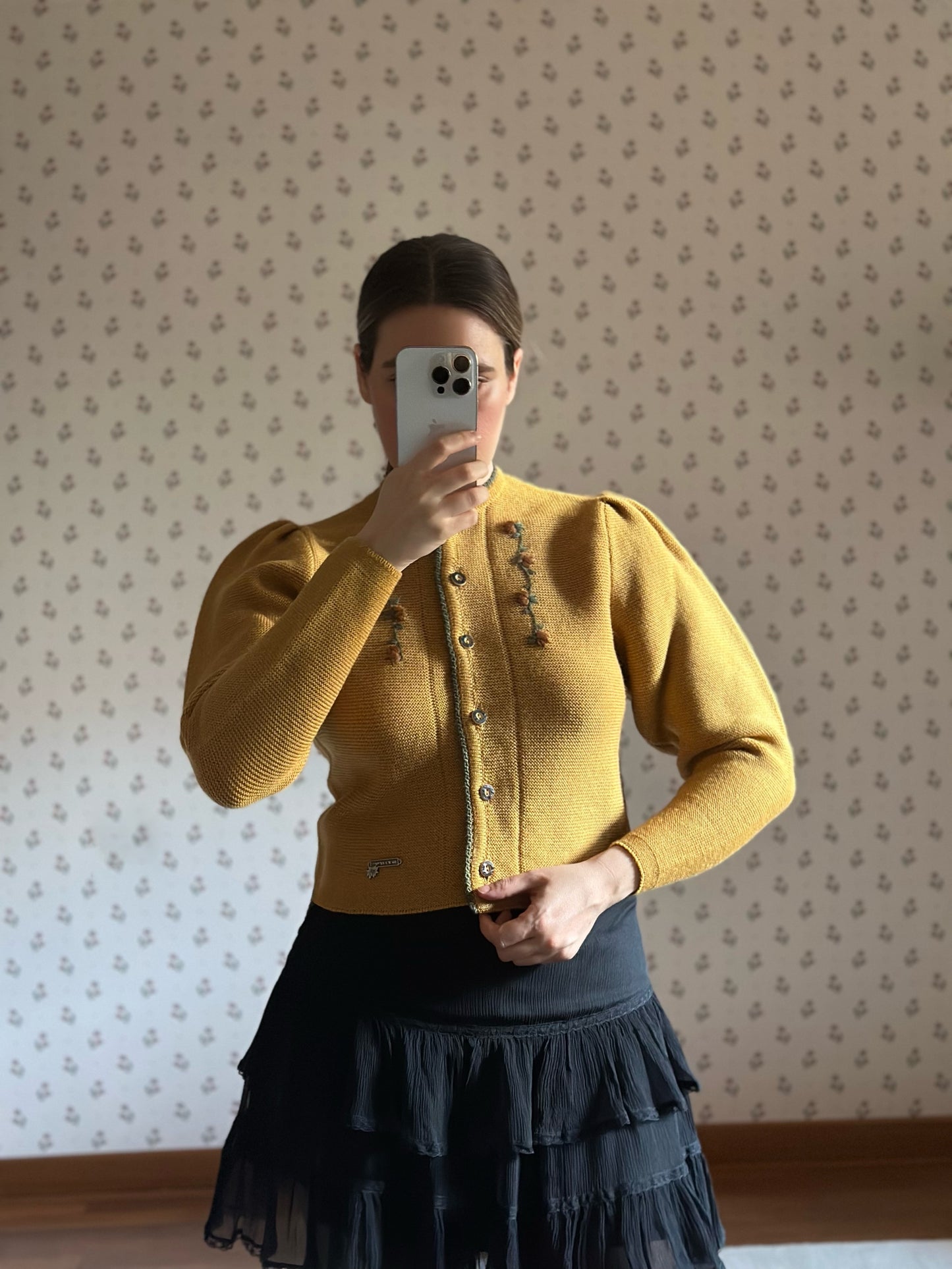 Austrian Yellow Wool Cardigan