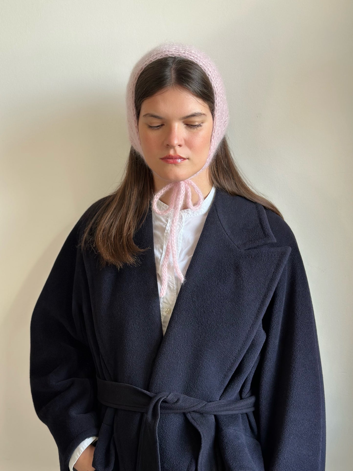 Handmade Silk & Mohair Bonnet - Candy Floss Pink