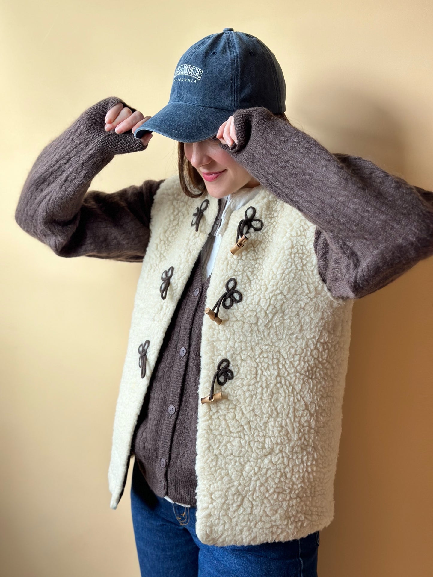 Vintage Faux Shearling Vest