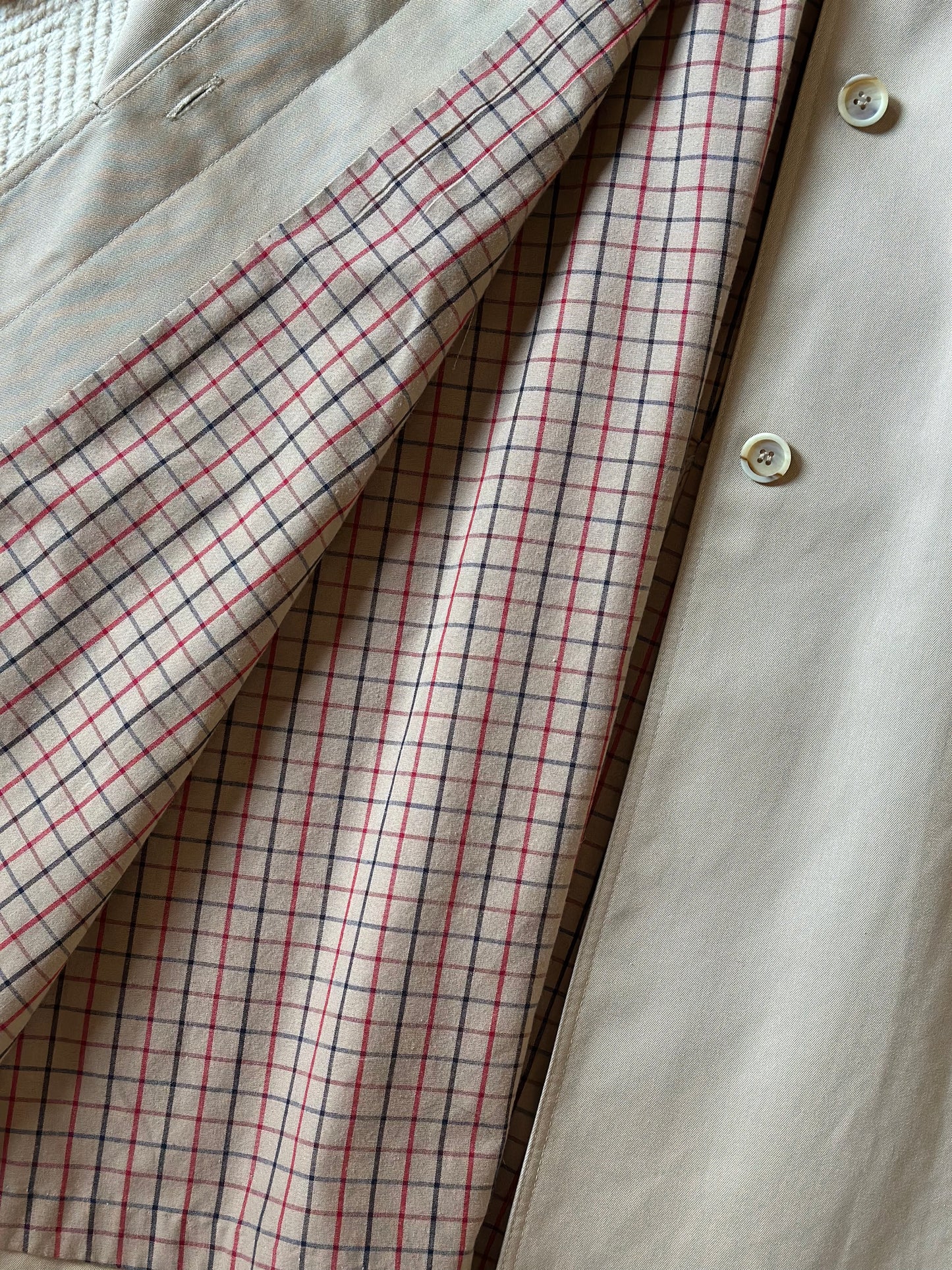 Vintage Korean Beige Trench Coat