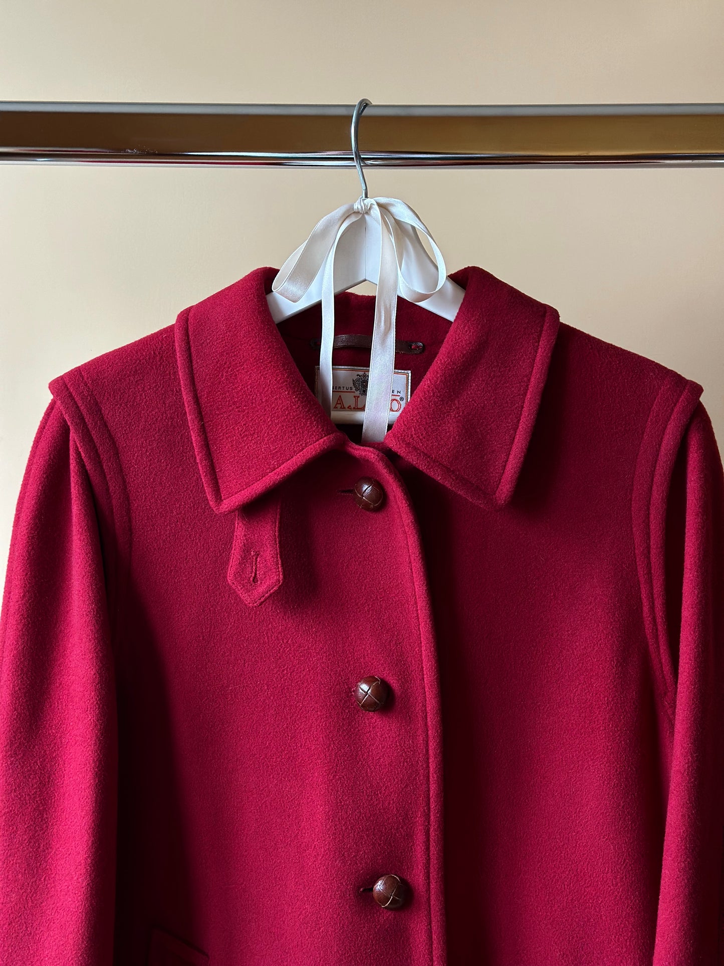 Vintage Red Loden Coat