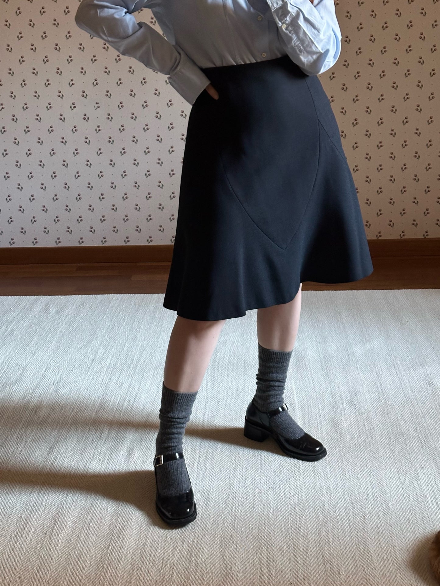 Vintage Burberry Blue Skirt