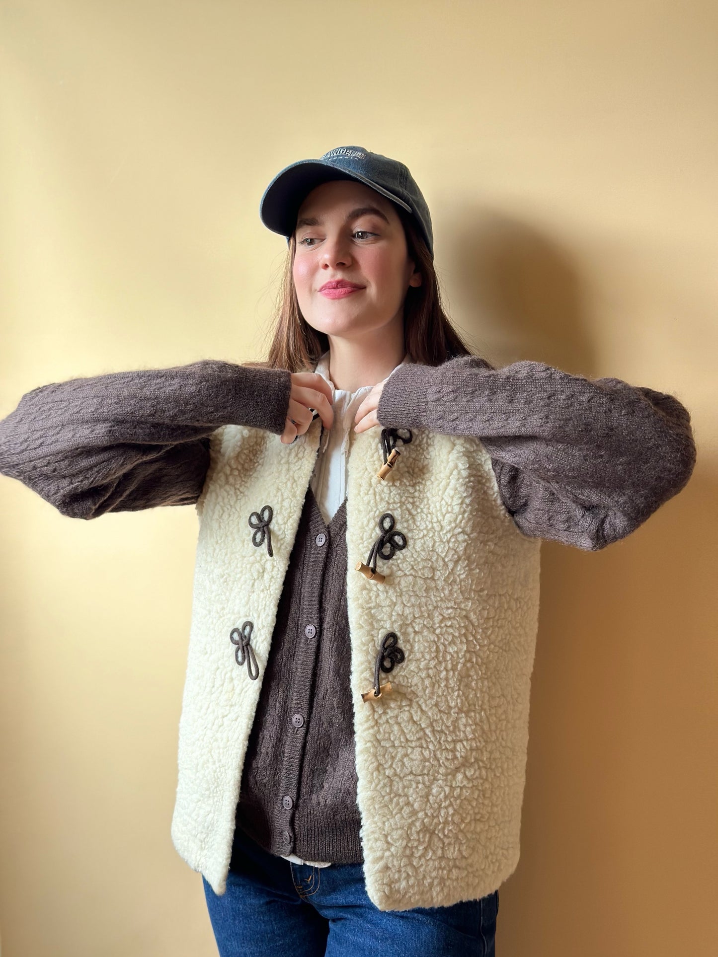 Vintage Faux Shearling Vest