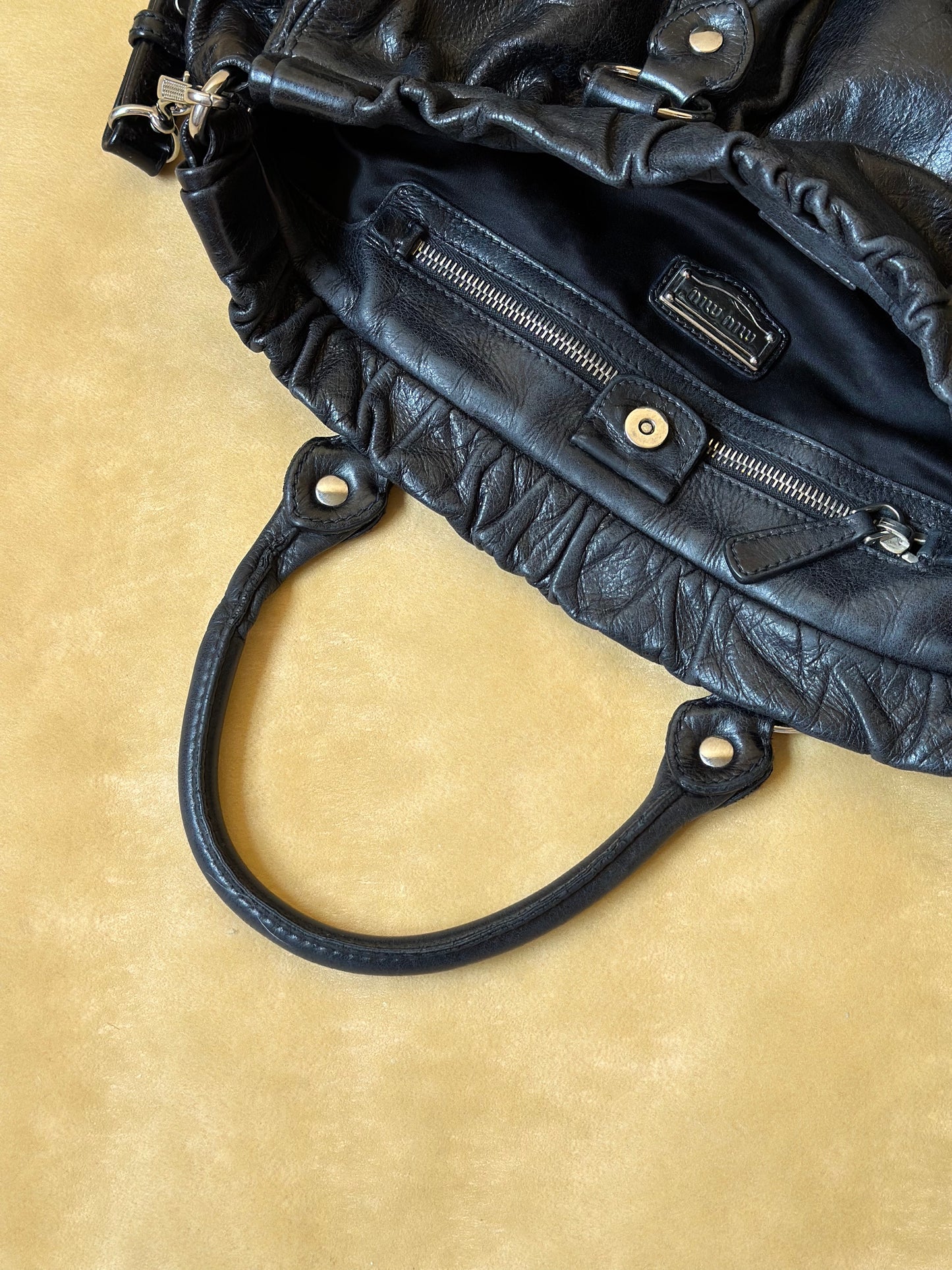Miu Miu Vitello Lux Shopping Tote
