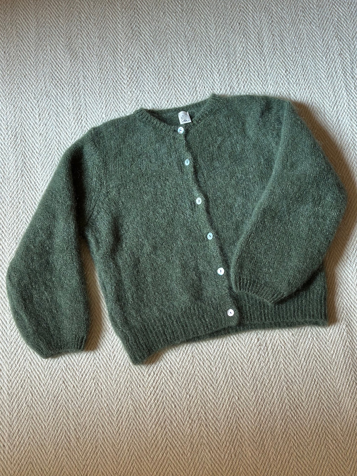 Mohair Sage Green Cardigan