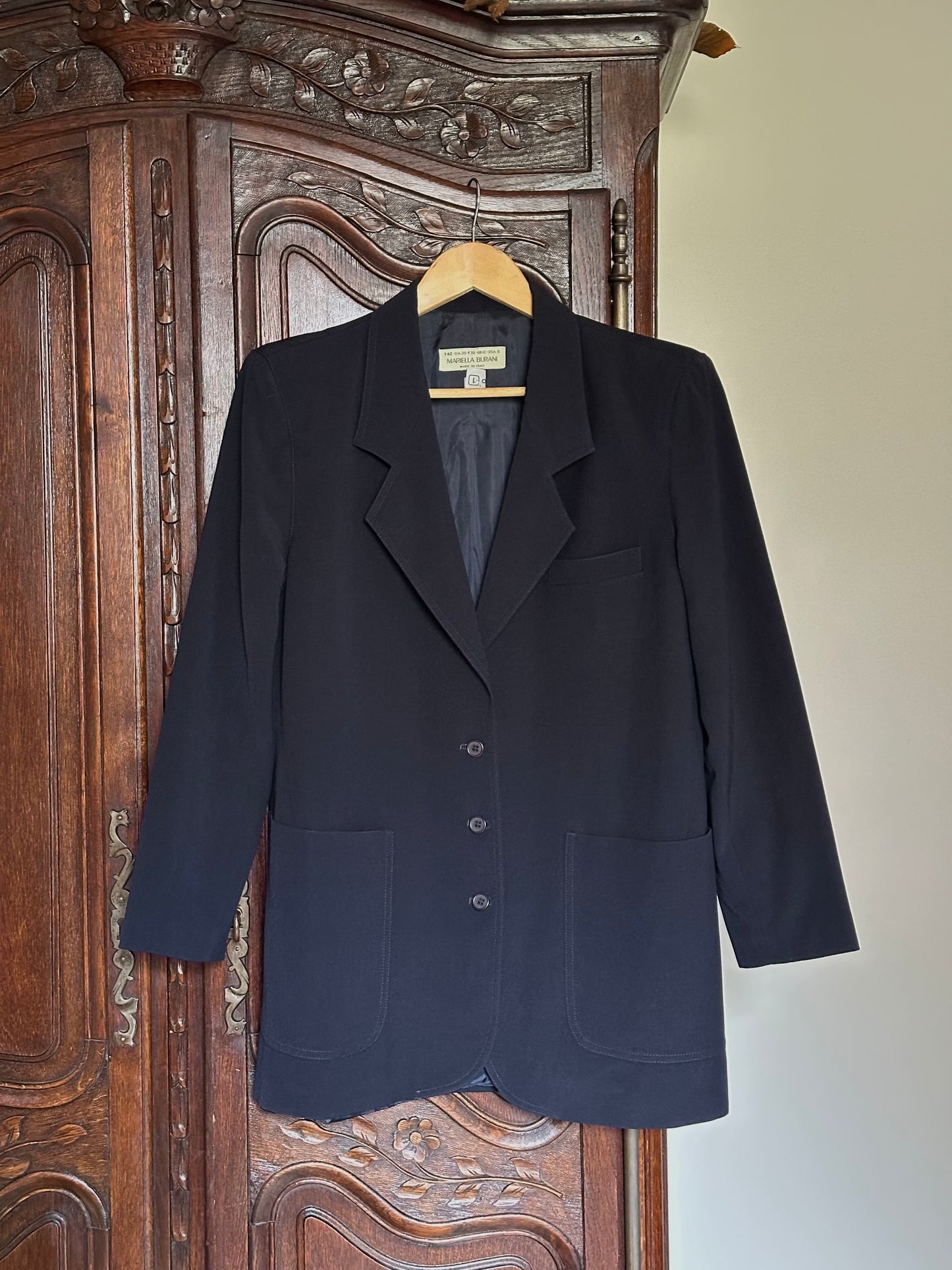 Vintage Blue Wool Blazer
