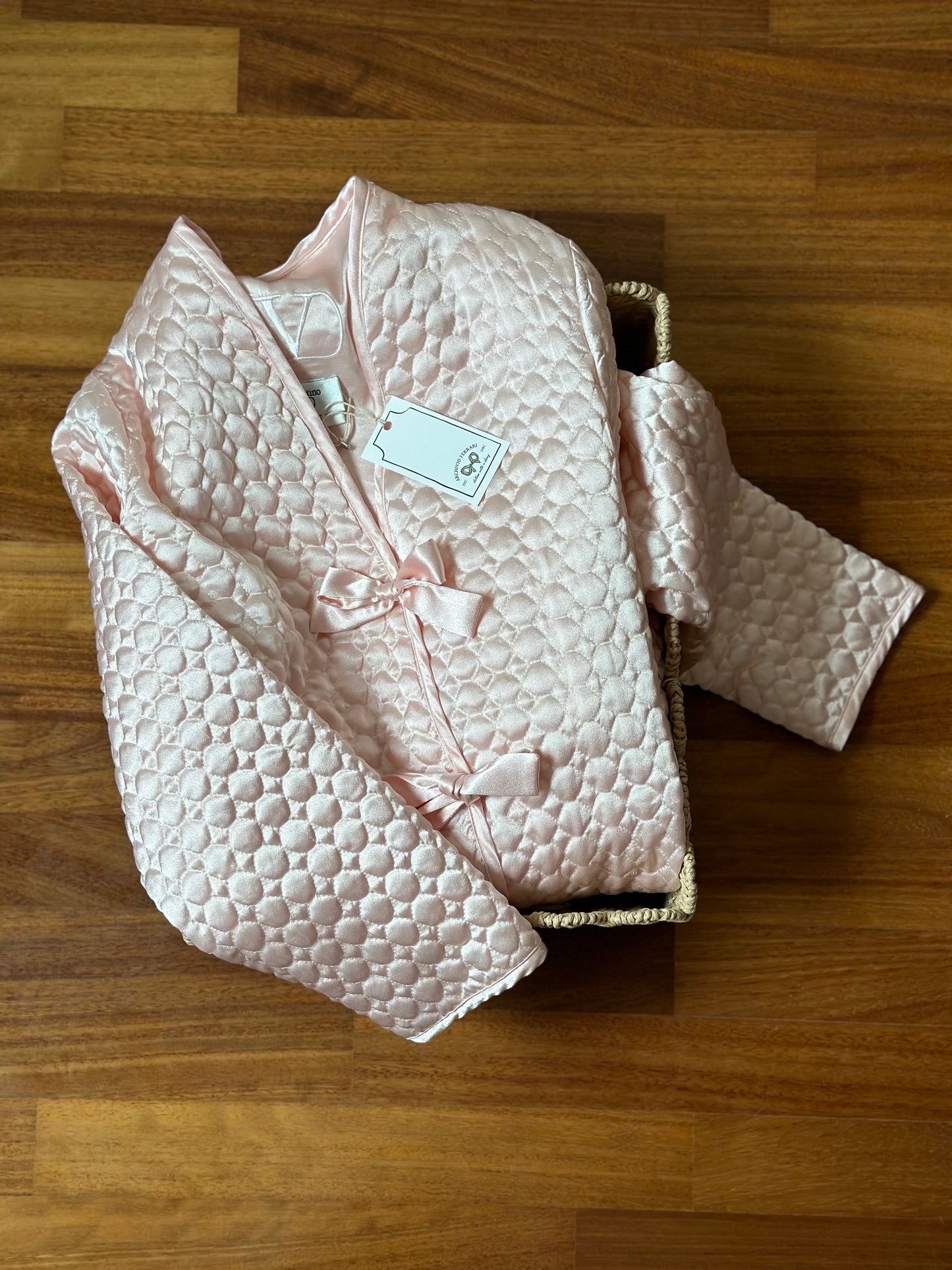 Vintage Valentino Quilted Pink Dressing Gown