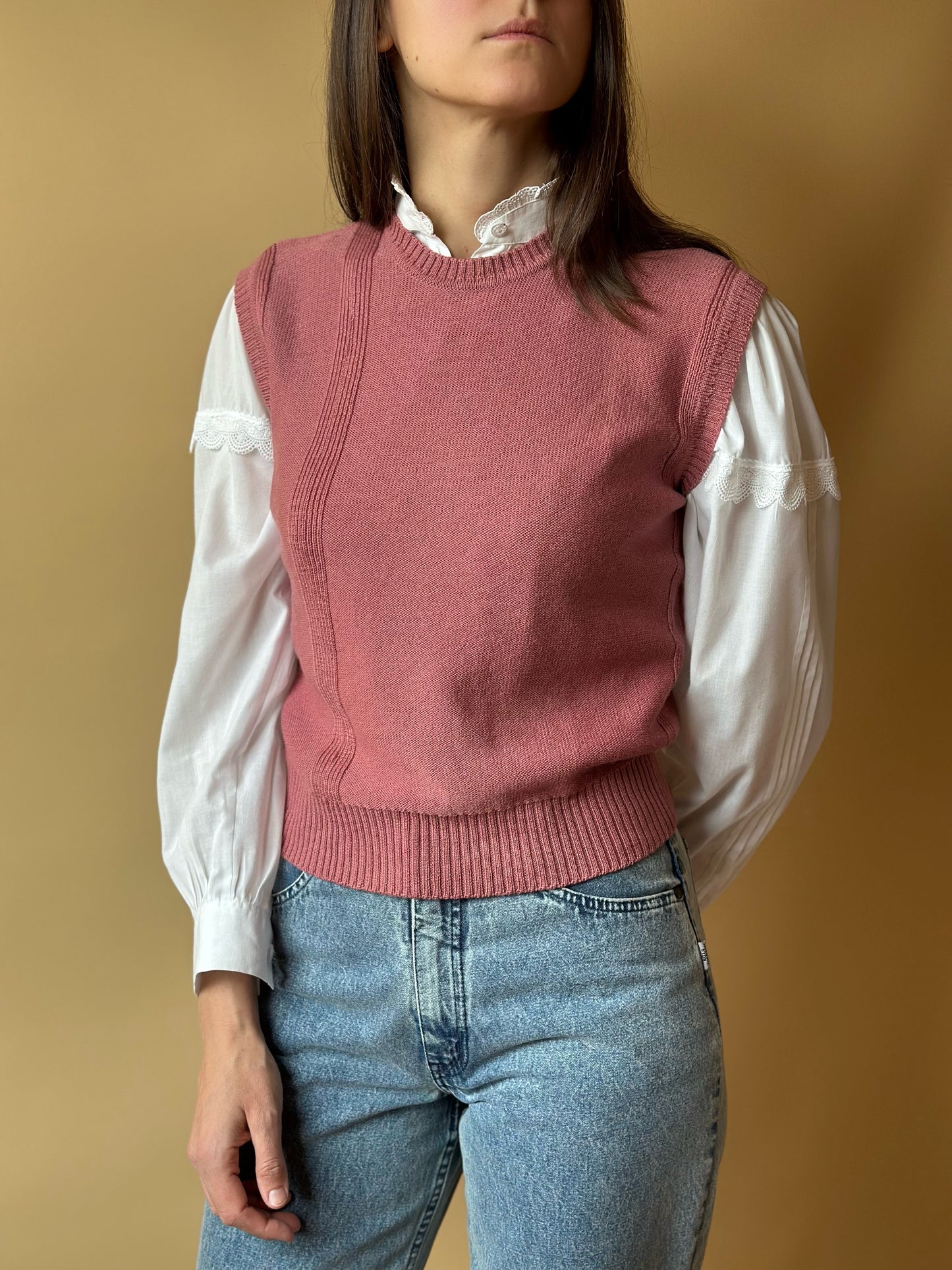 Vintage Christian Dior Dust Pink Vest