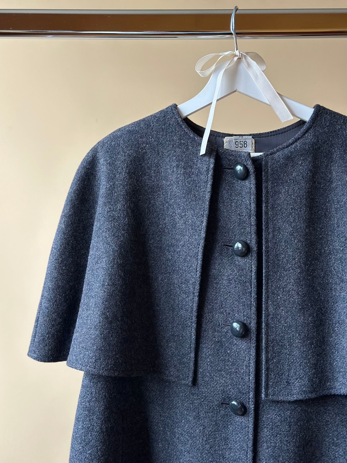 Vintage Gray Cape Loden Coat