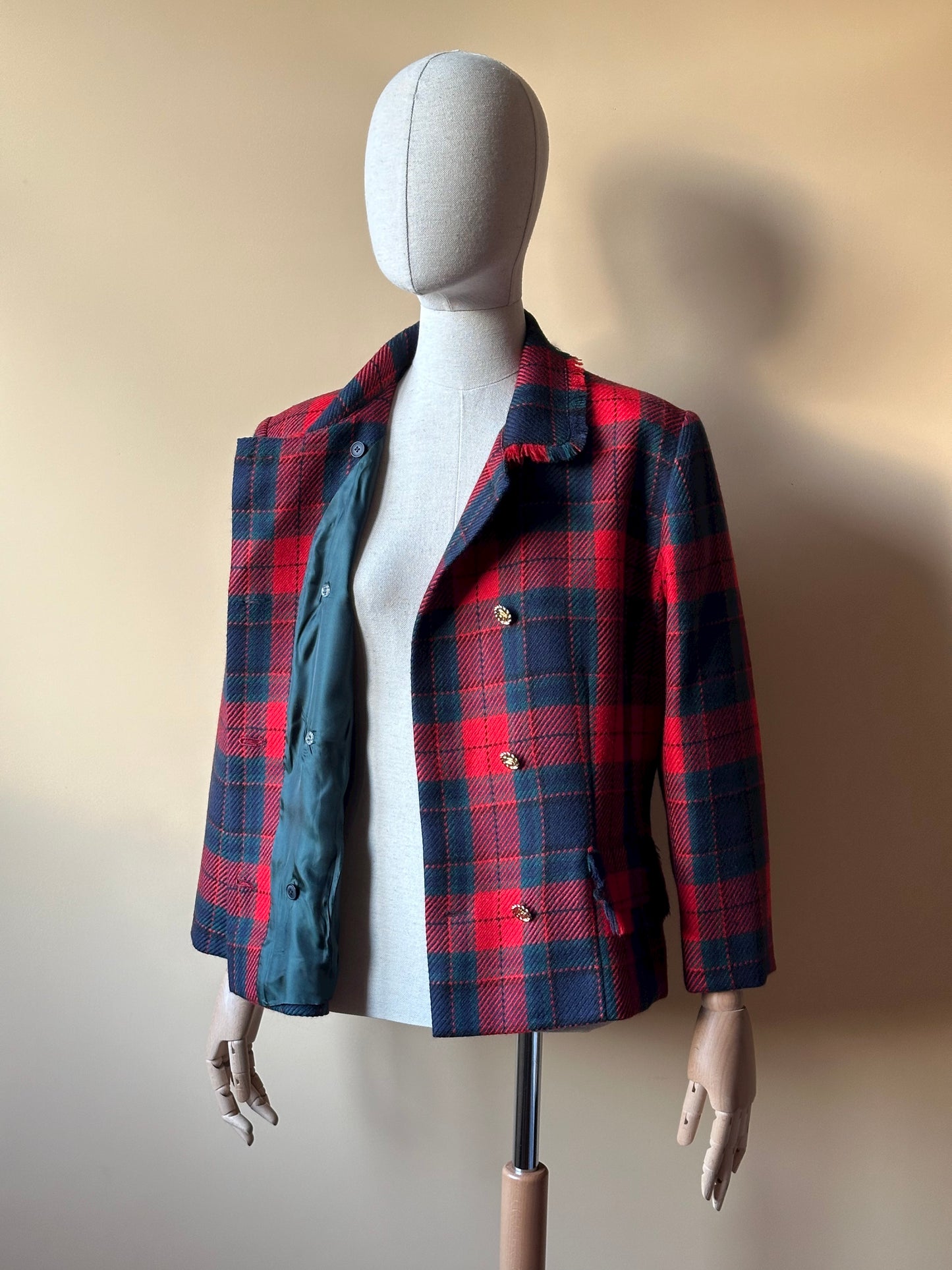 Vintage Luisa Spagnoli Tartan Blazer
