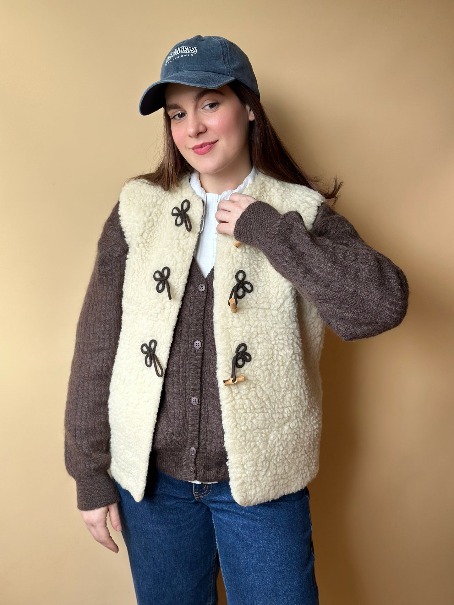 Vintage Faux Shearling Vest