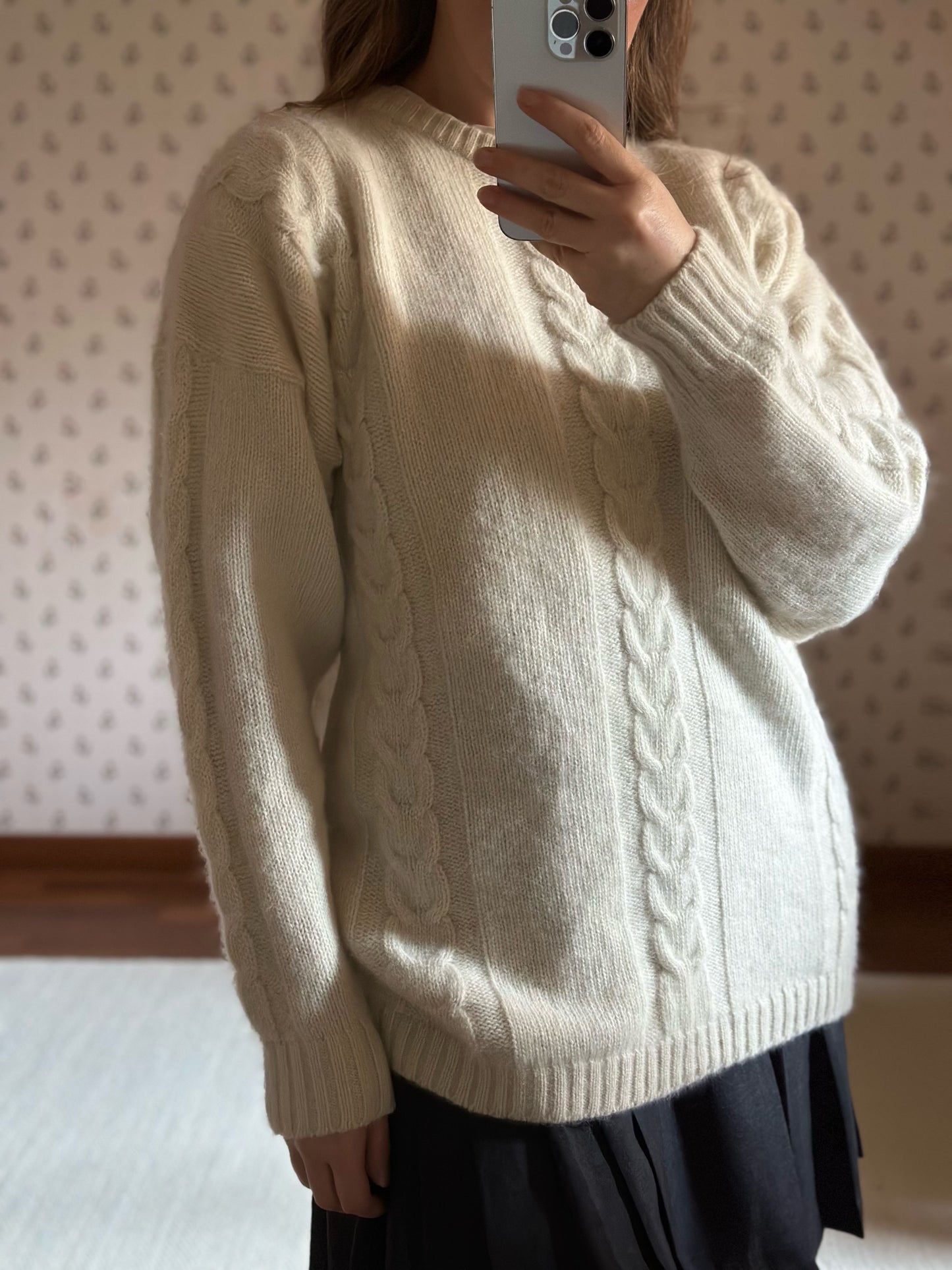 Lambswool & Angora Milk White Sweater