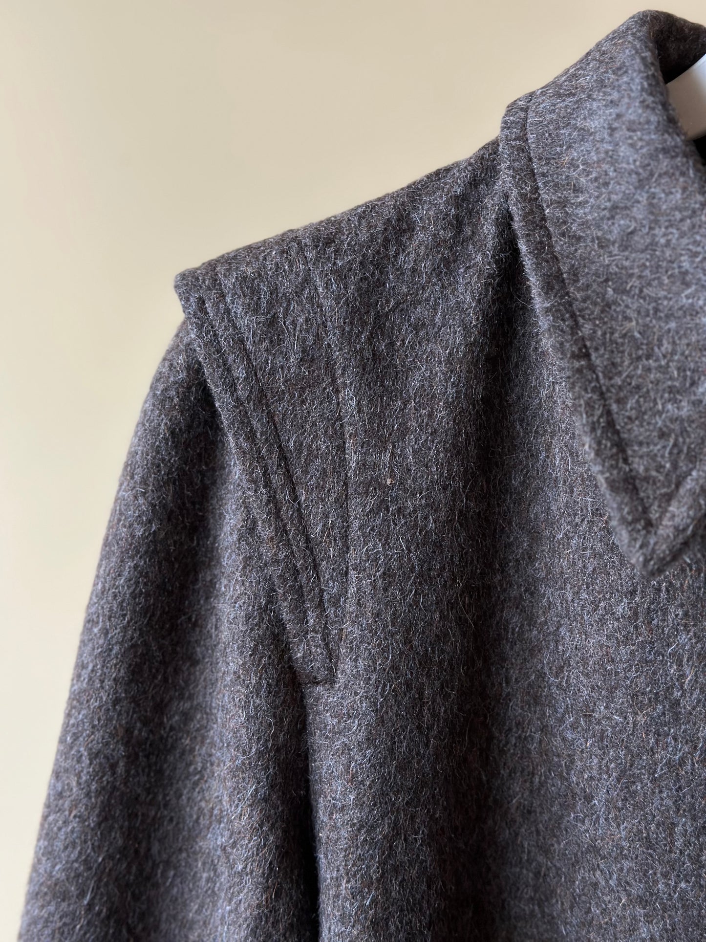 Vintage Brown Short Loden Coat