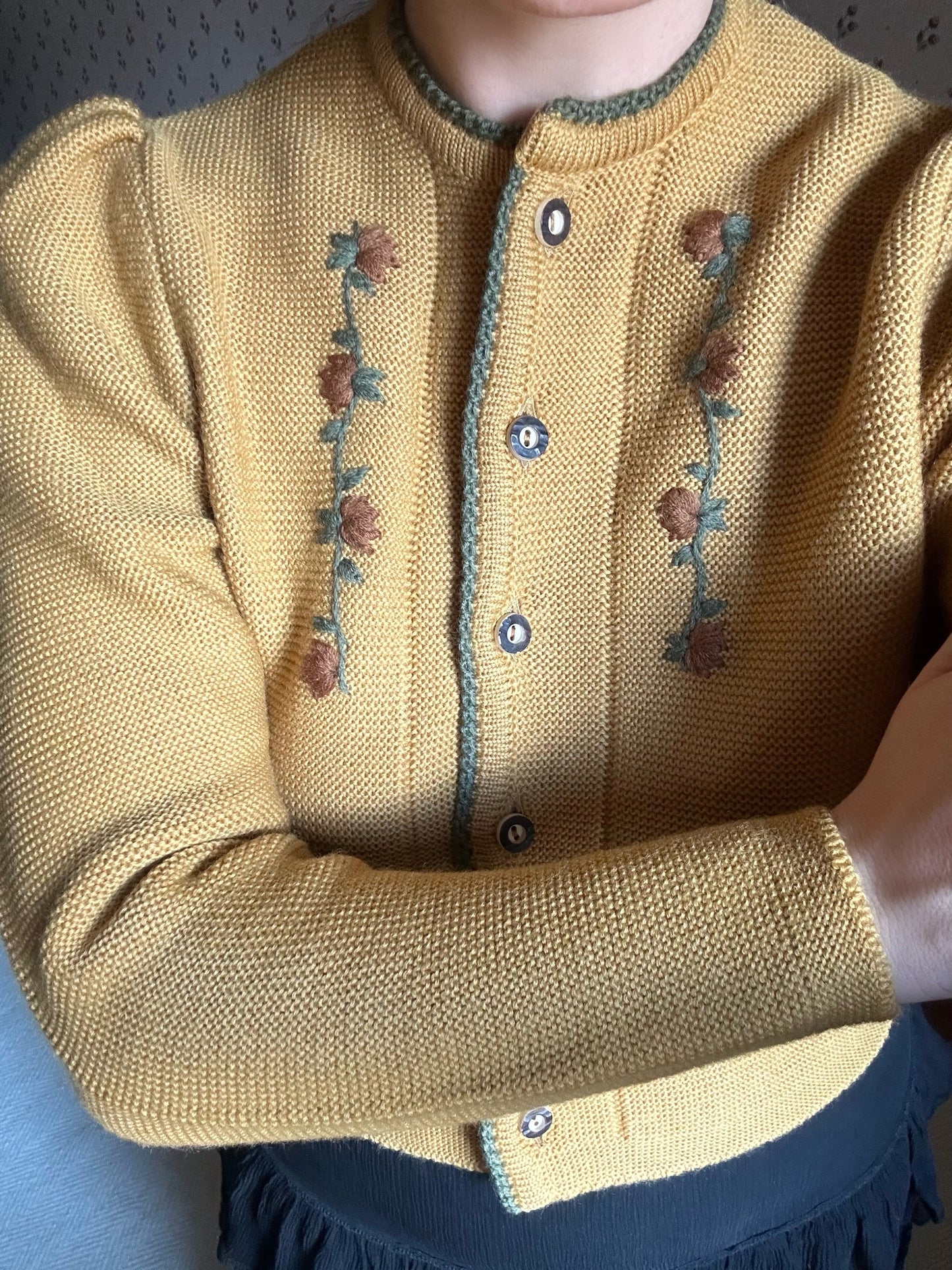 Austrian Yellow Wool Cardigan