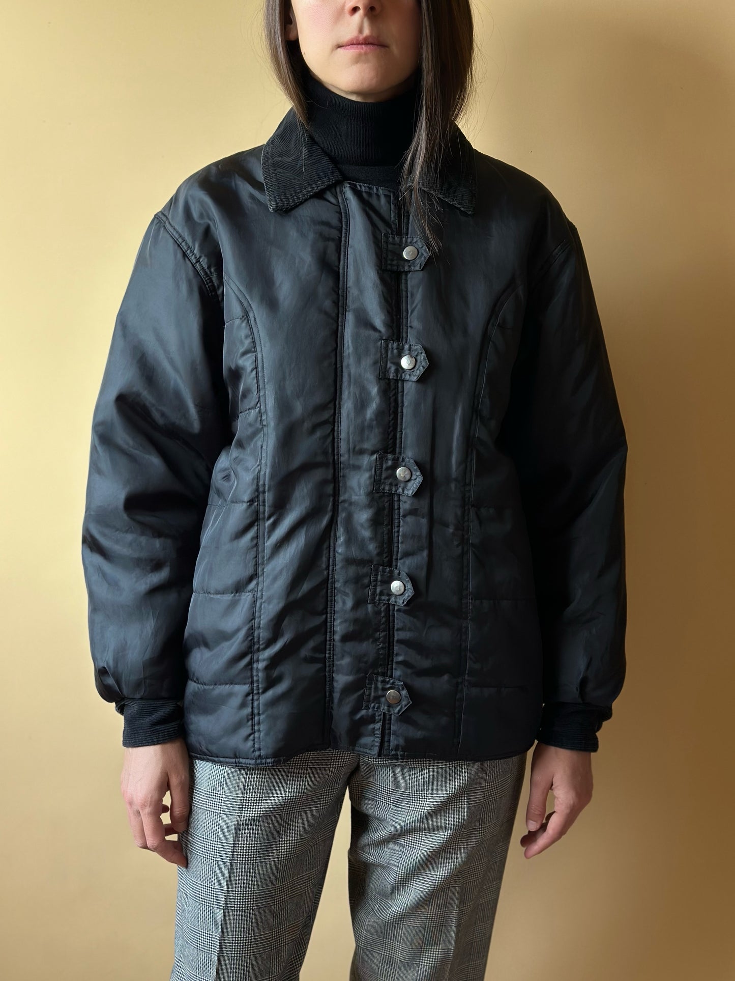Vintage Black Bomber Jacket