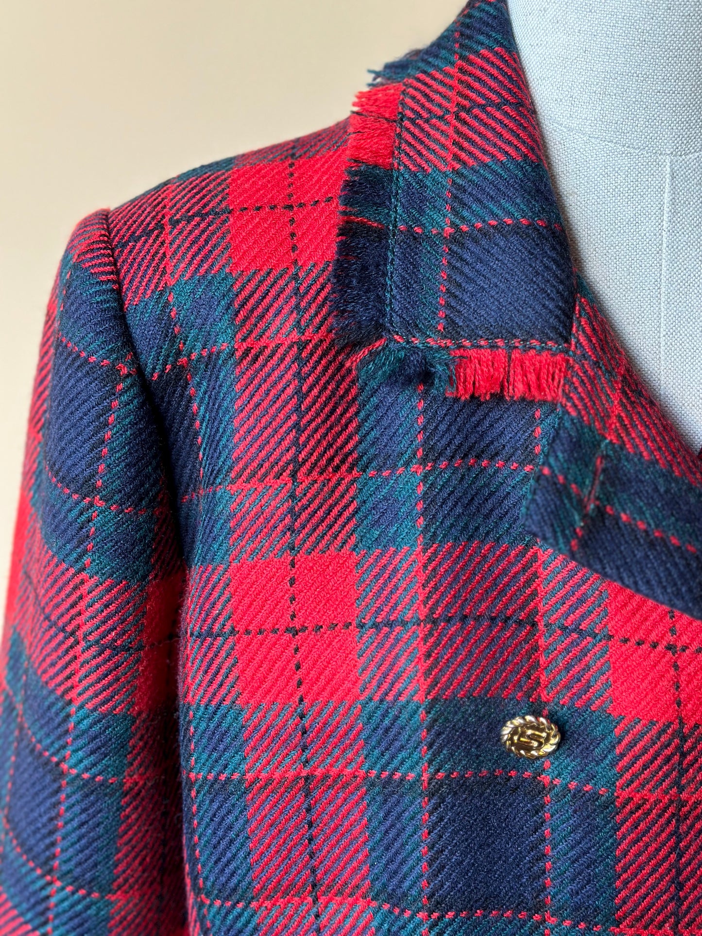 Vintage Luisa Spagnoli Tartan Blazer