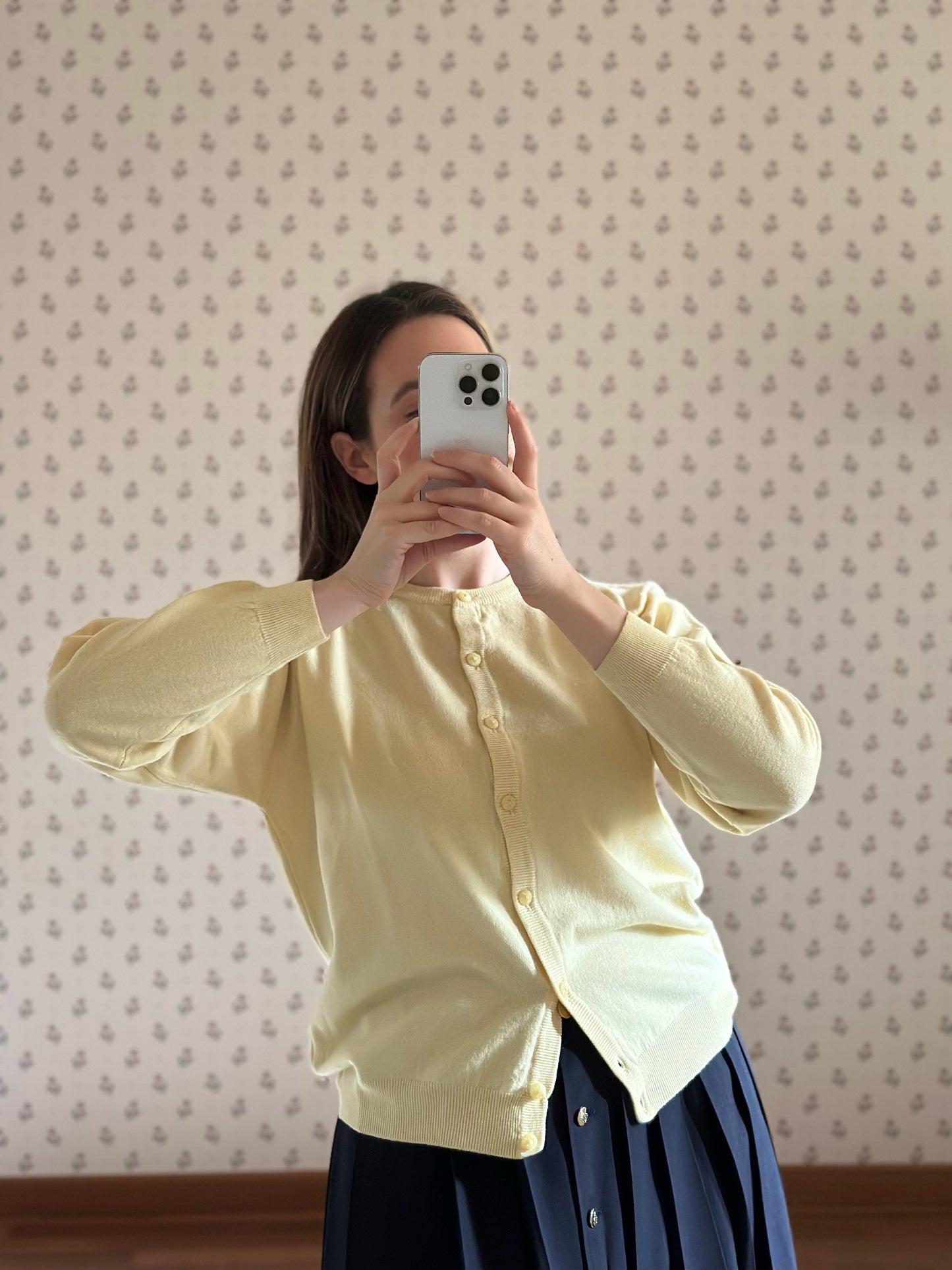 Butter Yellow Wool Cardigan