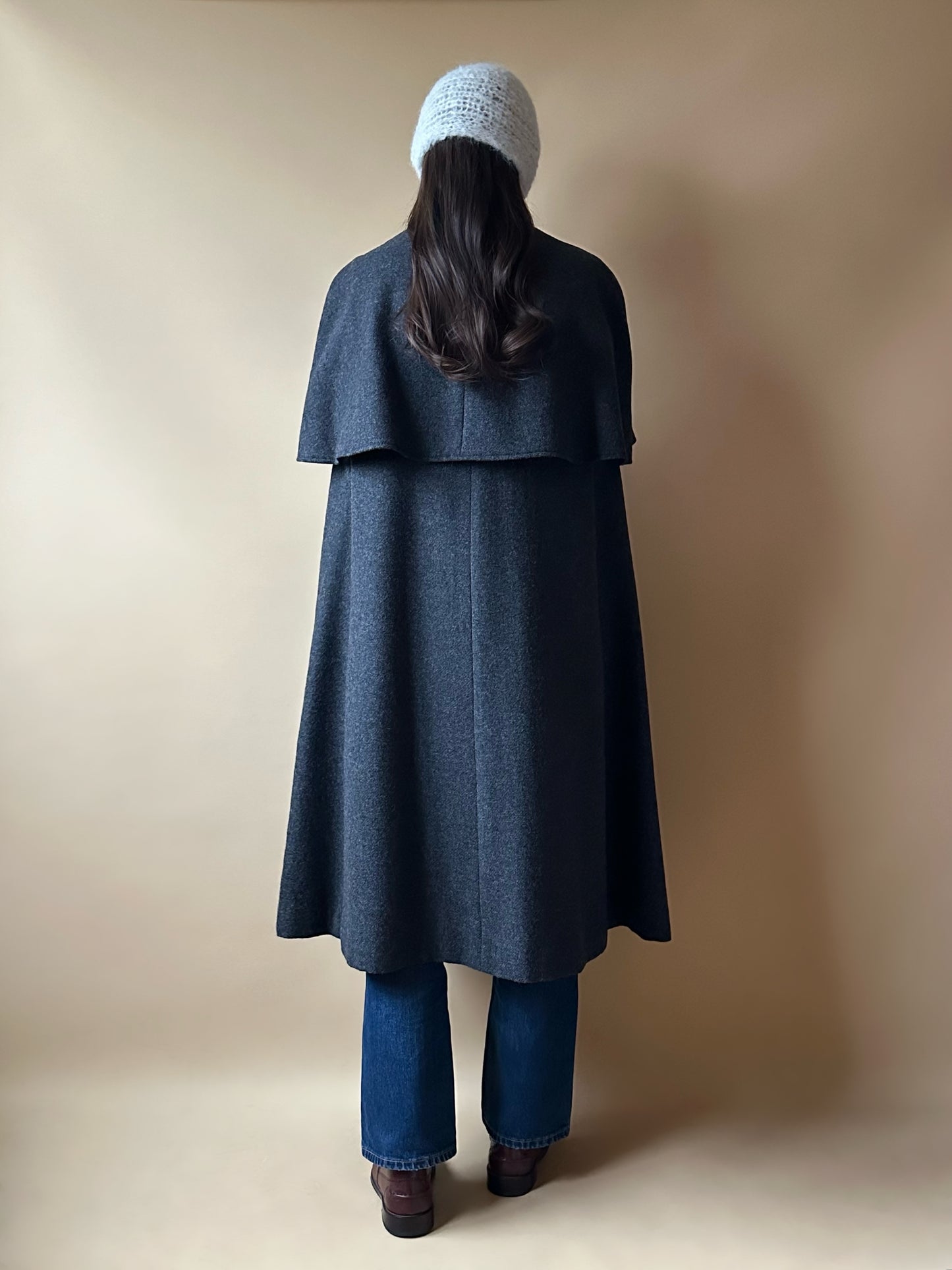 Vintage Gray Cape Loden Coat