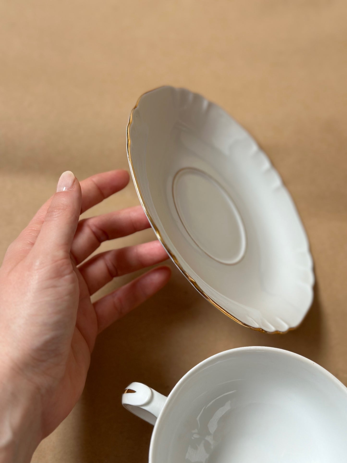 Vintage Richard Ginori Porcelain Tea Cup and Saucer