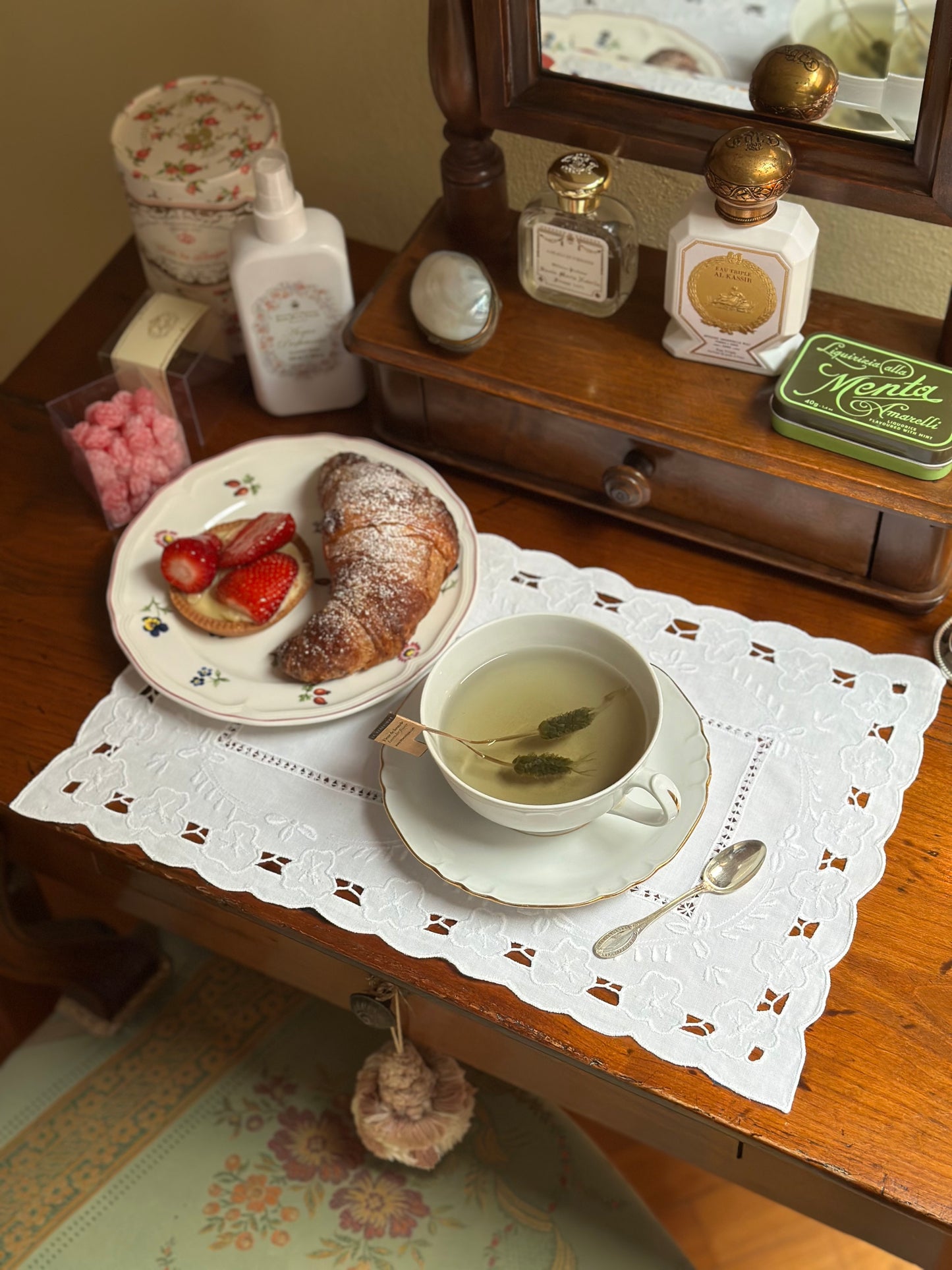 Set Of Two Antique Placemats